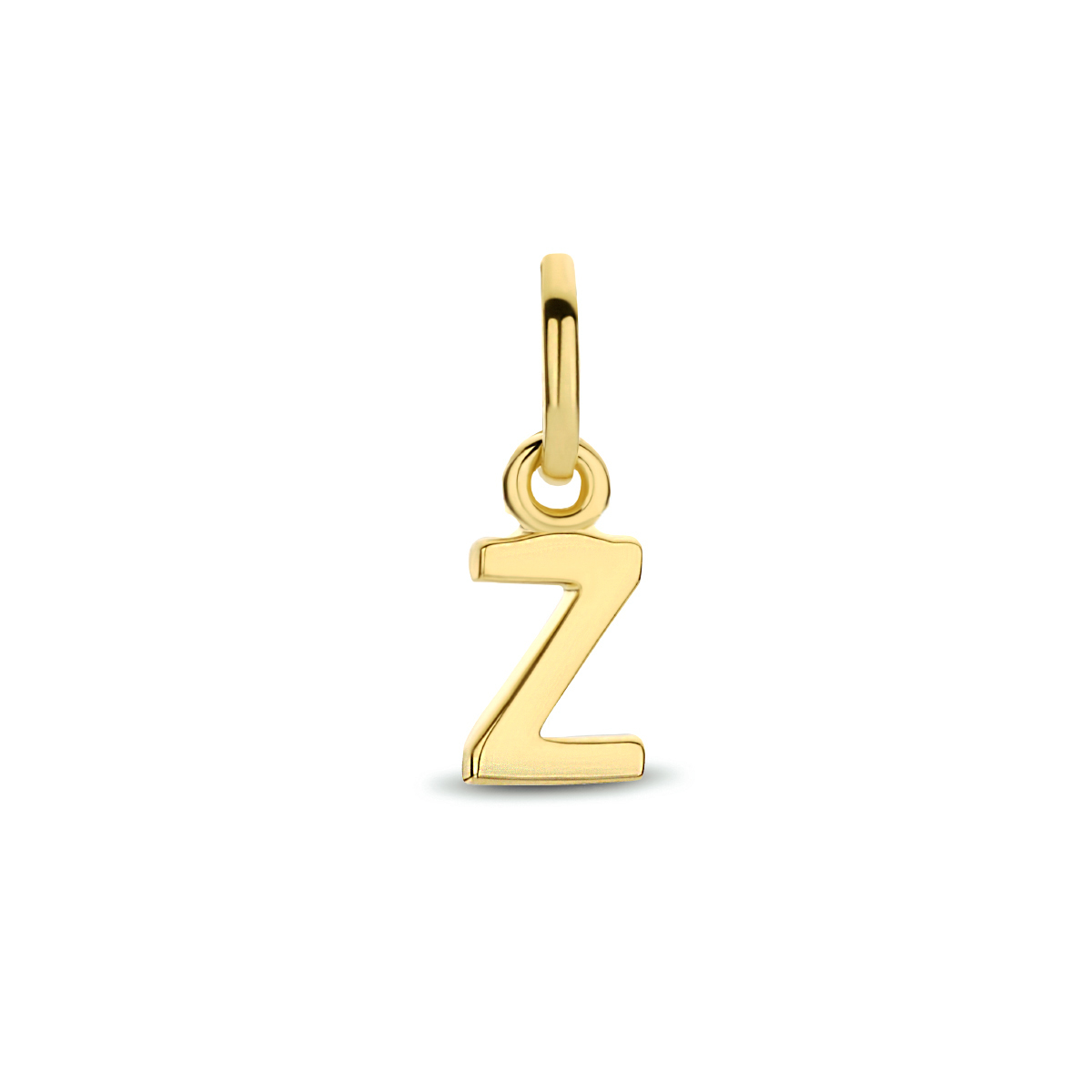 Geelgoud op 925 zilveren hanger uitgevoerd in een letter. Geen garantie op plating.