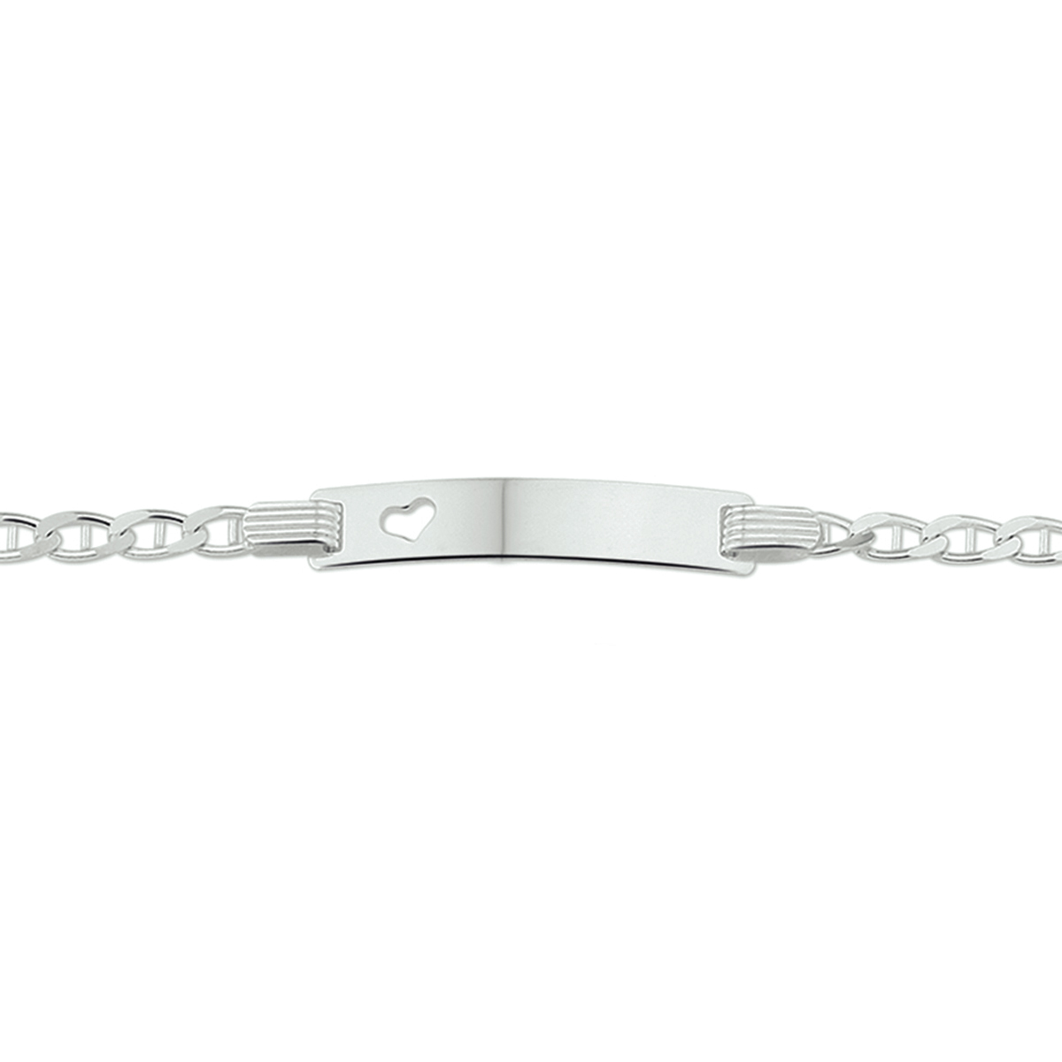 Graveerarmband hart plaat 5,0 mm