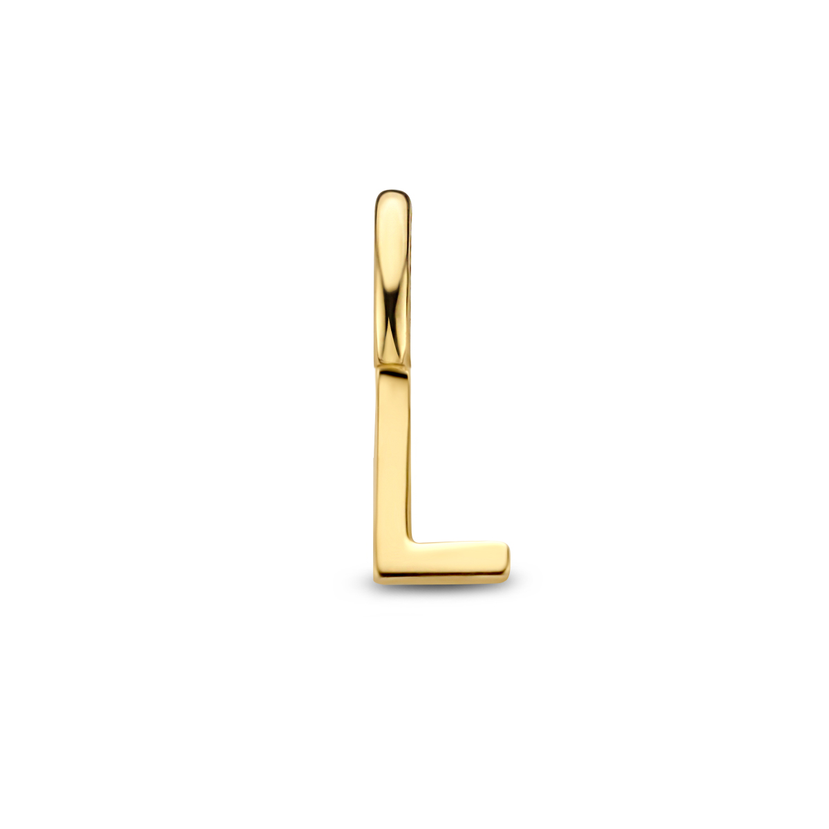 14k Geelgouden hanger in de vorm van een letter.