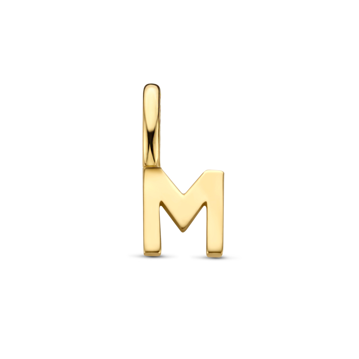 14k Geelgouden hanger in de vorm van een letter.