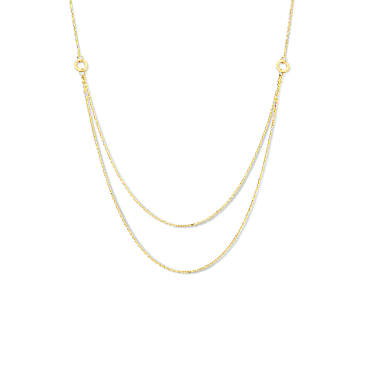 14k Geelgouden collier met een anker schakel van 0.9mm. Het collier heeft een draaglengte van 42cm en een extensie van 3cm.