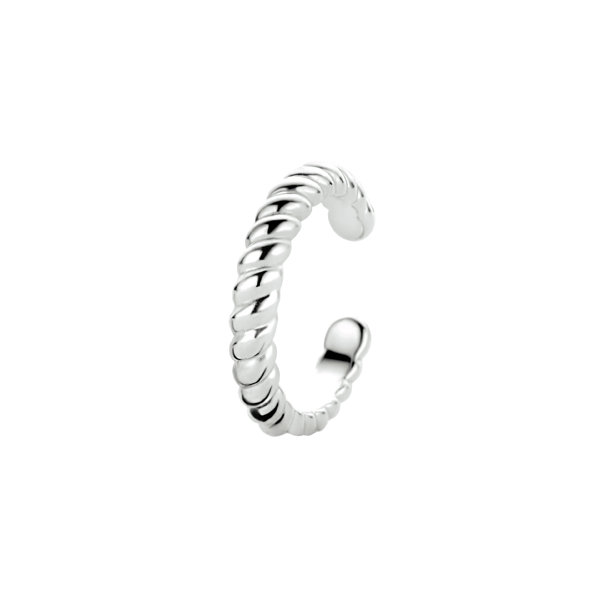 Gerhodineerd 925 zilveren earcuff. De earcuff heeft een afmeting van 13.5x2.5mm en wordt per stuk verkocht.
