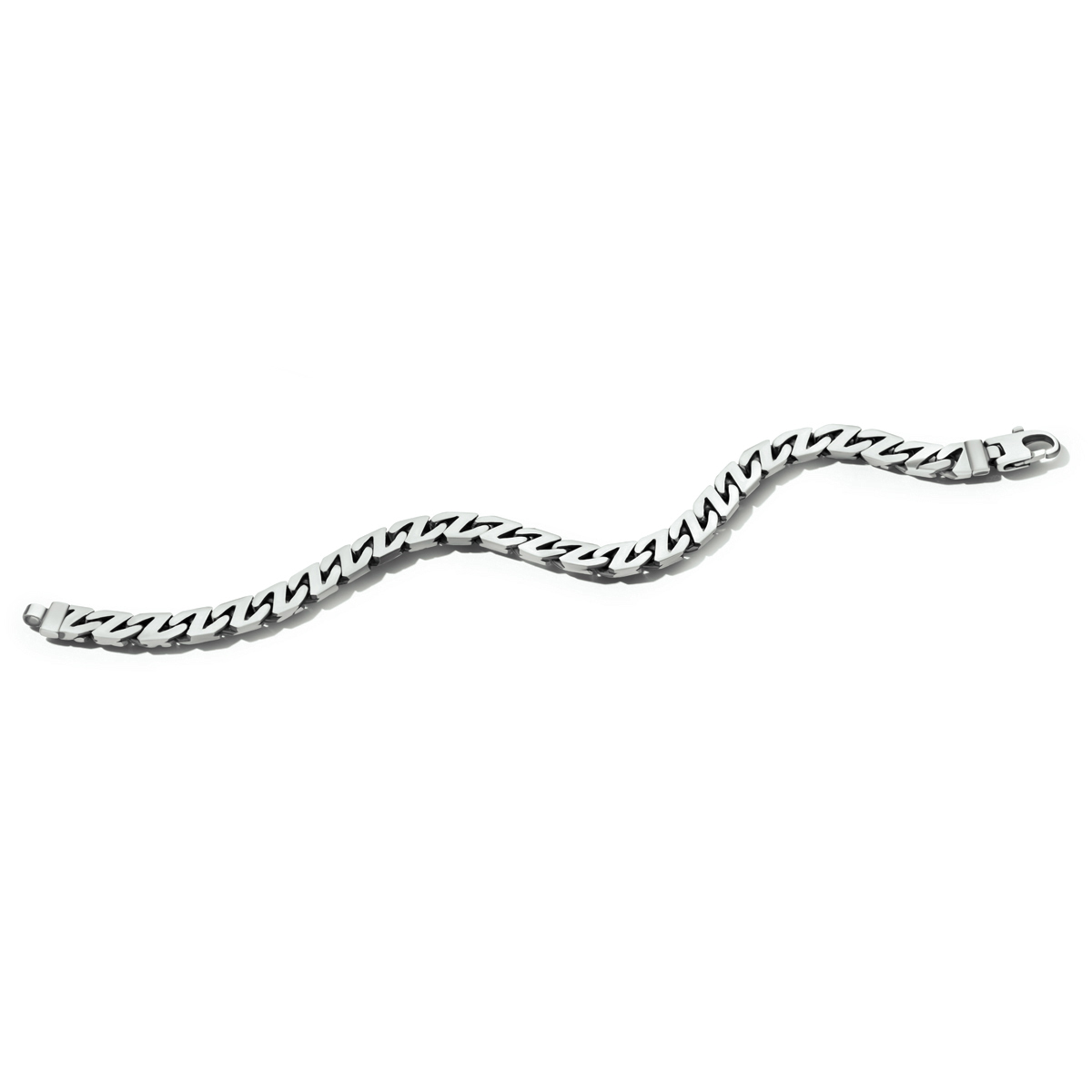 Geoxideerd 925 zilveren armband met een schakelbreedte van 6.8mm. De armband heeft een stevige karabijn sluiting.