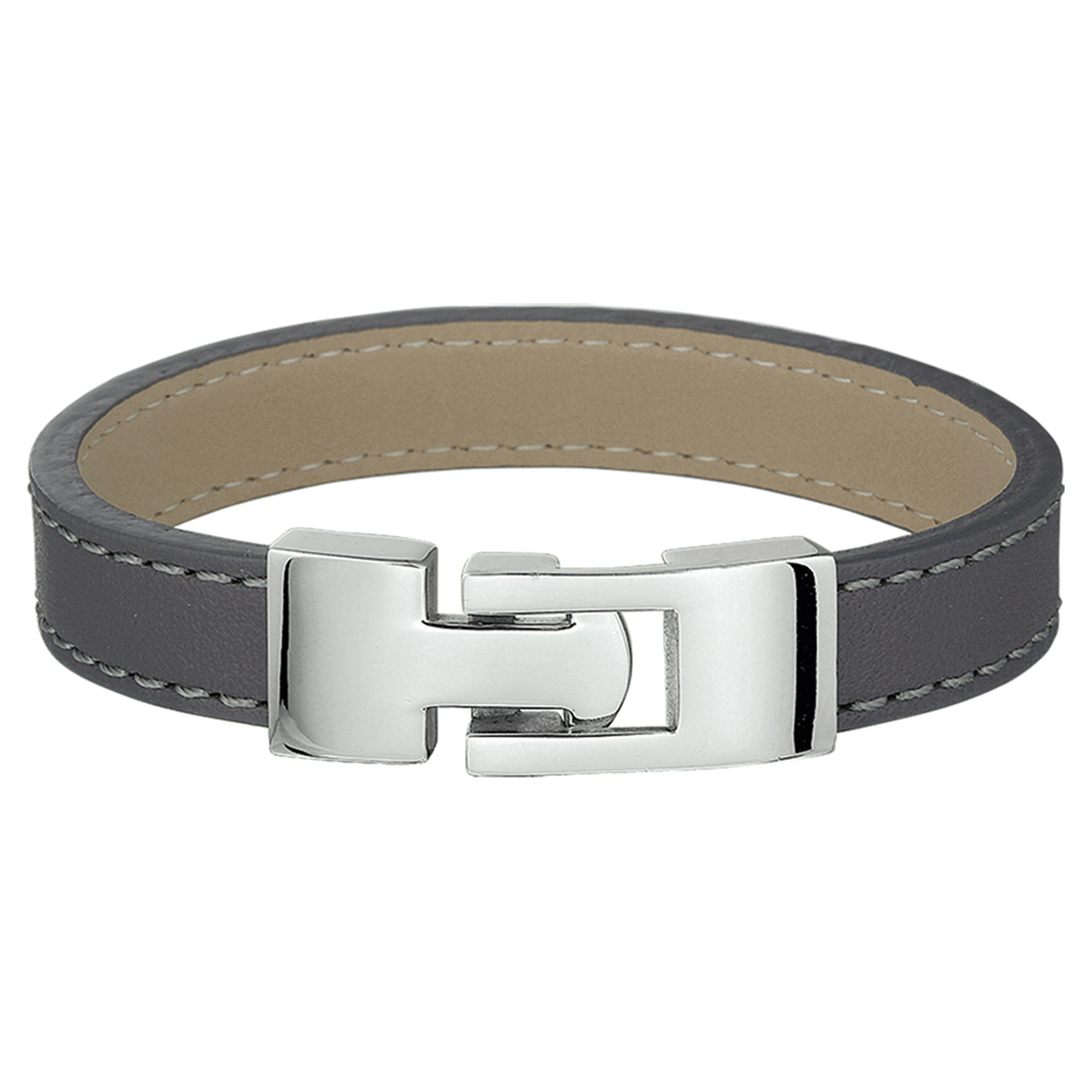 Stalen armband met een draaglengte van 18.5cm.