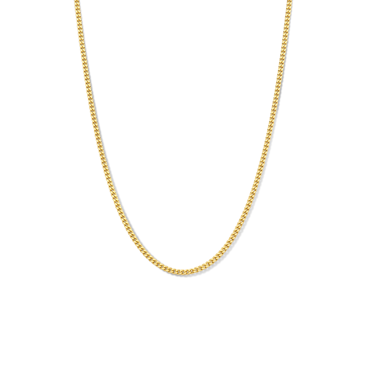 14k Geelgouden collier met een schakelbreedte van 2.7mm. Het collier heeft een karabijn sluiting.