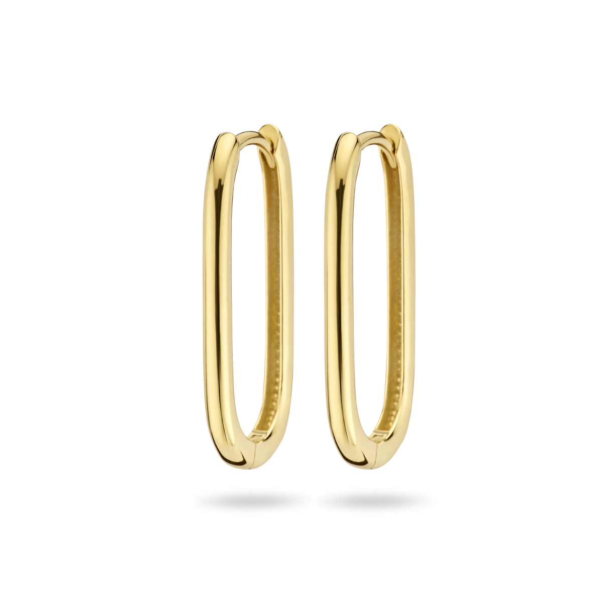 14k Geelgouden klapoorringen.