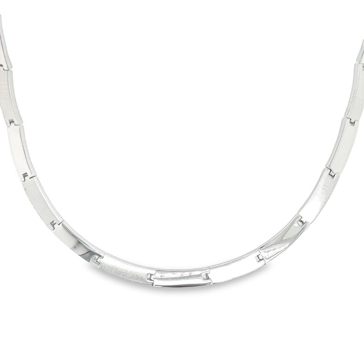 Zilver collier Mat/ Glans