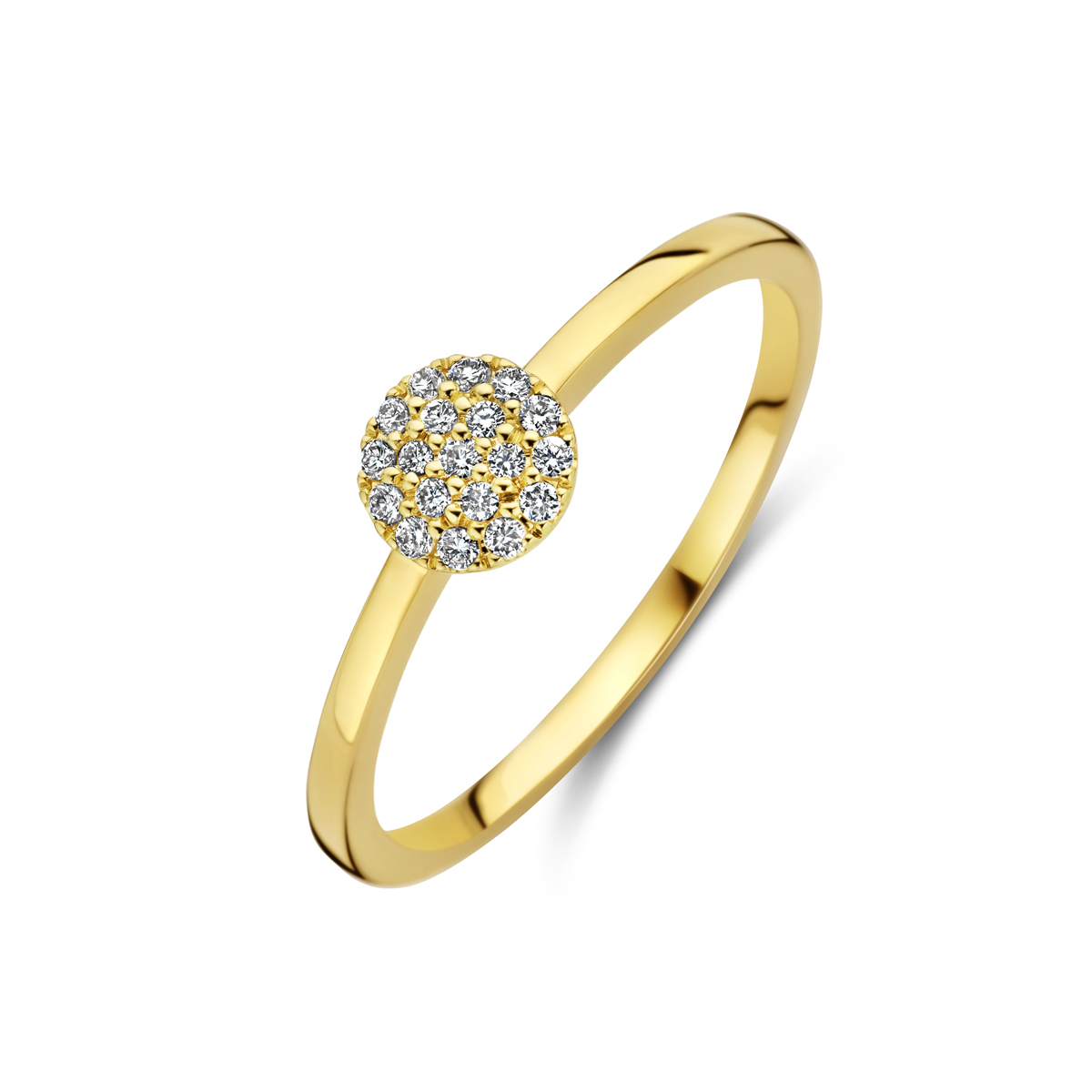 14k Geelgouden ring uitgevoerd met schitterende diamant. De ring heeft een breedte van 5.5mm. Het diamantgewicht is 0.09ct. 

Deze ring is maat 52 (16.5), heeft u interesse in een andere maat? Neem dan contact met ons op
