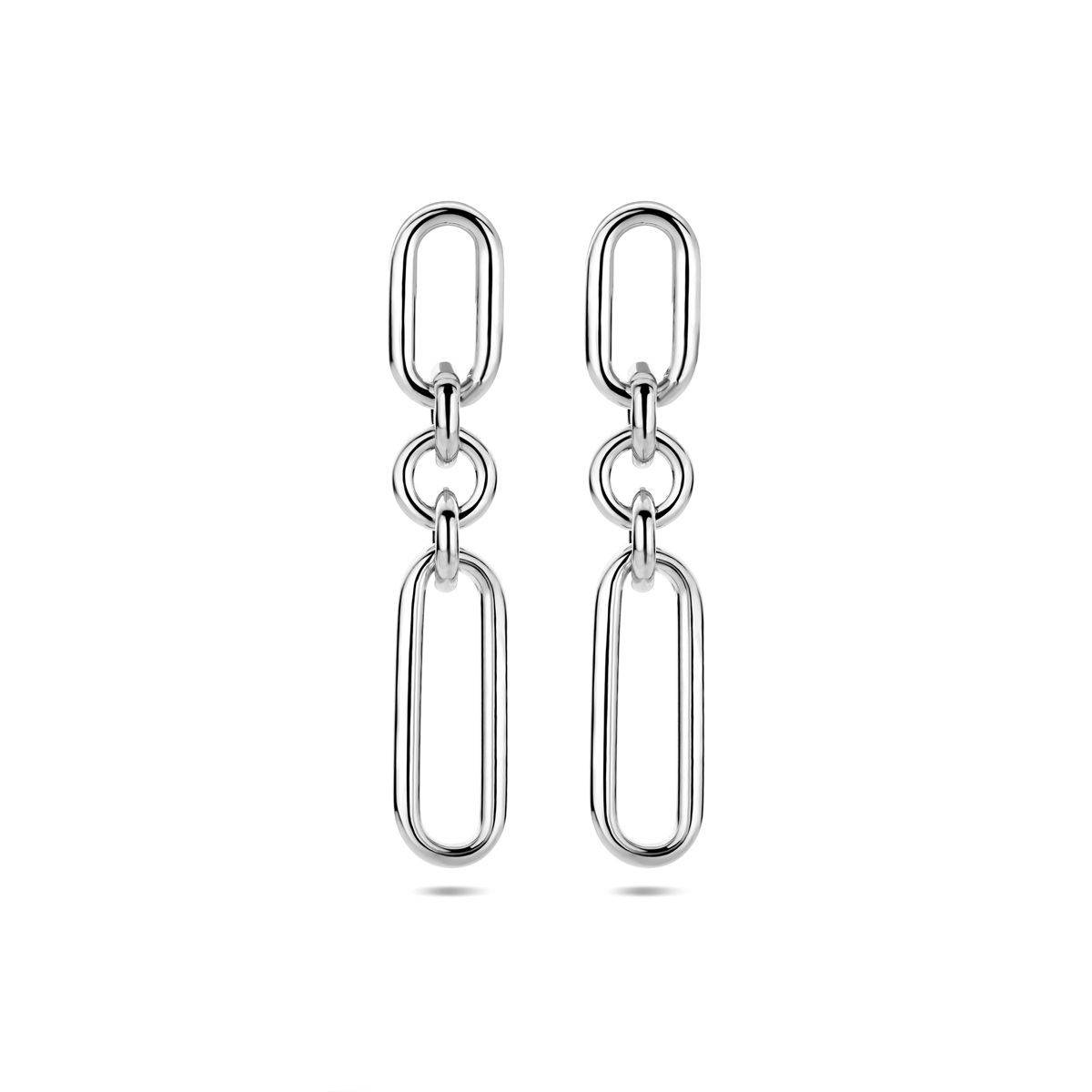 Gerhodineerd 925 zilveren oorhangers met een totale hoogte van 39mm.