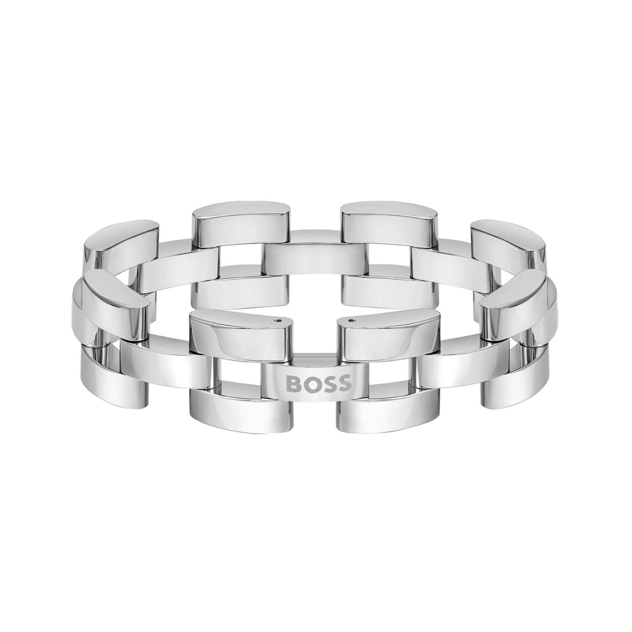 BOSS JEWELS HBJ1580511 SWAY Mannen Armband 19cm
Deze armband van BOSS uit de SWAY serie met artikelnr. HBJ1580511 is een stoer sieraad voor de BOSS klant. De stalen zilverkleurige schakelarmband heeft grove opengewerkte schakels en sluit met een klapsluiting. Op de armband staat het BOSS logo gegraveerd. De armband heeft een lengte van 19cm en is goed te combineren met andere sieraden van BOSS. 

Het merk:
HUGO BOSS is afgestemd op levensstijlen waar het gaat om kwaliteit en precisie. Het wereldwijde fashionlabel is verdeeld in twee merken: BOSS en HUGO. Het merk BOSS biedt geavanceerde, moderne horloges gericht op kwaliteit en design om een onberispelijke look te creÃ«ren â of het nu zakelijk, casual of sportief is. Ontdek de nieuwe horlogecollectie die bewijst dat details echt het verschil maken.

Specificaties:
- Artikelnr: HBJ1580511
- Schakelarmband
- Materiaal: Staal
- Lengte: 19cm