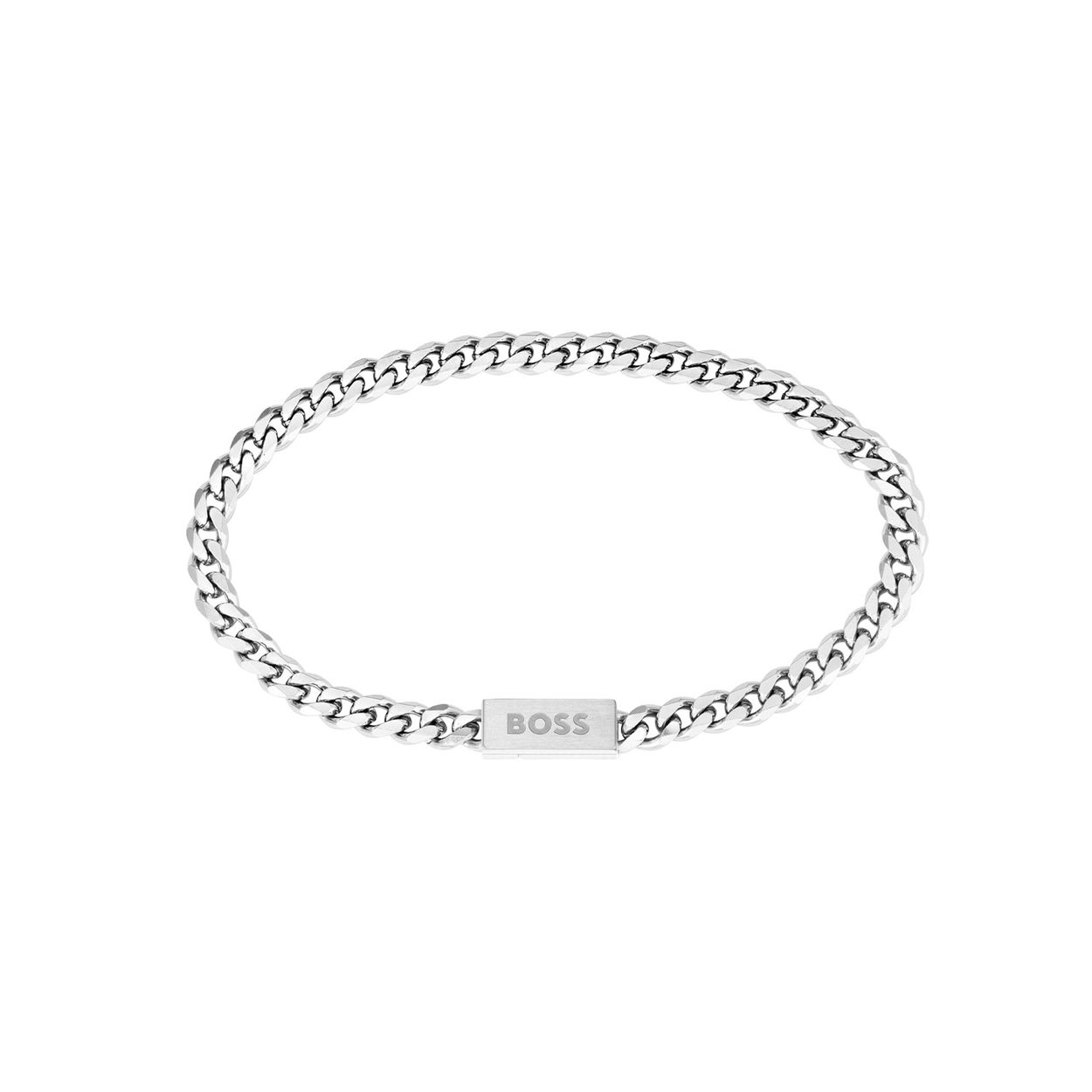 BOSS JEWELS HBJ1580556M CHAIN FOR HIM Mannen Armband 19,5cm
Deze armband van BOSS uit de CHAIN FOR HIM serie met artikelnr. HBJ1580556M is een stijlvol sieraad voor de BOSS klant. De stalen zilverkleurige heren armband heeft een platte geslepen gourmetschakel en sluit door middel van een magneetsluiting. Op de sluiting staat het BOSS logo. De armband heeft een lengte van 19,5cm en is goed te combineren met andere sieraden van BOSS. 

Het merk:
HUGO BOSS is afgestemd op levensstijlen waar het gaat om kwaliteit en precisie. Het wereldwijde fashionlabel is verdeeld in twee merken: BOSS en HUGO. Het merk BOSS biedt geavanceerde, moderne horloges gericht op kwaliteit en design om een onberispelijke look te creëren – of het nu zakelijk, casual of sportief is. Ontdek de nieuwe horlogecollectie die bewijst dat details echt het verschil maken.

Specificaties:
- Artikelnr: HBJ1580556M
- Gourmet armband
- Materiaal: Staal
- Lengte: 19,5cm