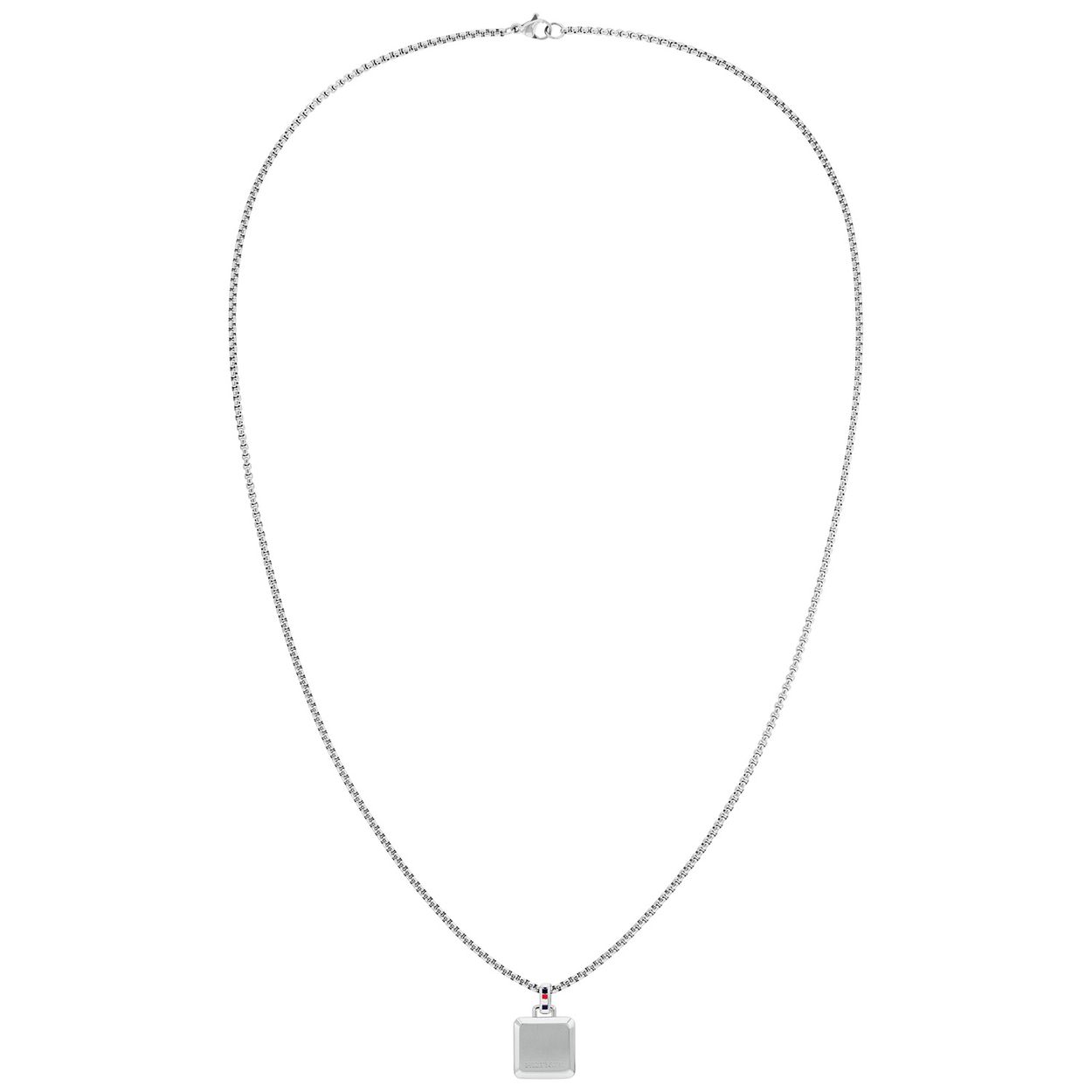 Tommy Hilfiger Jewels TJ2790543 Ketting Heren Staal 60cm
Deze ketting van Tommy Hilfiger uit de jewelry serie met nr: TJ2790543 is een opvallend model. De afgeronde venetiaanse stalen heren ketting heeft een vierkante hanger met gematteerde voor,- en achterkant en gepolijste randen. Graveren op deze hanger is mogelijk, dus je kan hem personaliseren. De zilverkleurige ketting heeft een karabijnsluiting en een lengte van 60cm. Ook leuk te combineren met andere sieraden van Tommy Hilfiger.

Het merk:
Tommy Hilfiger is wereldwijd één van de grootste designer lifestyle merken en is internationaal bekend om haar classic American cool stijl. De sieraden zijn voor dames en heren met een eigen stijl, die niet bang zijn om dit aan de wereld te laten zien.

Specificaties:
- Artikelnr: TJ2790543
- Ketting met hanger
- Materiaal: Staal
- Lengte: 60cm
- Heren sieraad