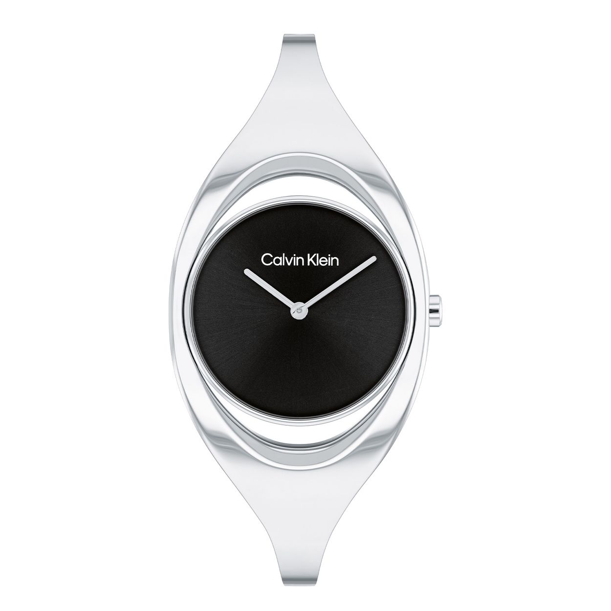 Calvin Klein CK25200423 Dames Staal Horloge 30mm 
Dit Calvin Klein dameshorloge met nr CK25200423 is een chique ontwerp. De stijlvolle zilverkleurige ronde stalen kast heeft een opening in de rand, dit geeft het klokje een zwevend effect in de band. Op de zwarte sunray wijzerplaat zijn de fijne wijzers mooi zichtbaar en staat de naam Calvin Klein afgedrukt. Het bezondere aan dit model is een doorlopende zilverkleurige bangle band. Het sierlijke horloge heeft een mineraalglas, een doorsnee van 30mm en is 3 ATM.

OVER CALVIN KLEIN
Calvin Klein is een wereldwijd lifestylemerk dat gewaagde, vooruitstrevende idealen en een verleidelijke, vaak minimalistische, esthetiek nastreeft. Calvin Klein werd groot in de jaren 70 door haar mode- en merkjeans collecties. In de jaren 80 lanceerde Calvin Klein haar spraakmakende ondergoed dat uitdrukkelijk van logo ’s voorzien was. Vanwege het grote succes is het merk ook succesvol uitgerold in Accessoires, Parfums, Home, Brillen, Golf, Horloges en Sieraden.
Sinds de oprichting in 1968 door Calvin Klein, heeft het merk haar reputatie opgebouwd als leider in de Amerikaanse mode, dankzij een cleane esthetiek en innovatieve ontwerpen. Calvin Klein wil haar publiek verleiden en inspireren door middel van provocerende beelden en opvallende ontwerpen die prikkelen. 

SPECIFICATIES:
- Mineraalglas
- Zilverkleurige stalen kast
- Zwarte sunray wijzerplaat 
- Zilverkleurige bangle band
- Ronde kastvorm, Ø 30mm
- 3 ATM
