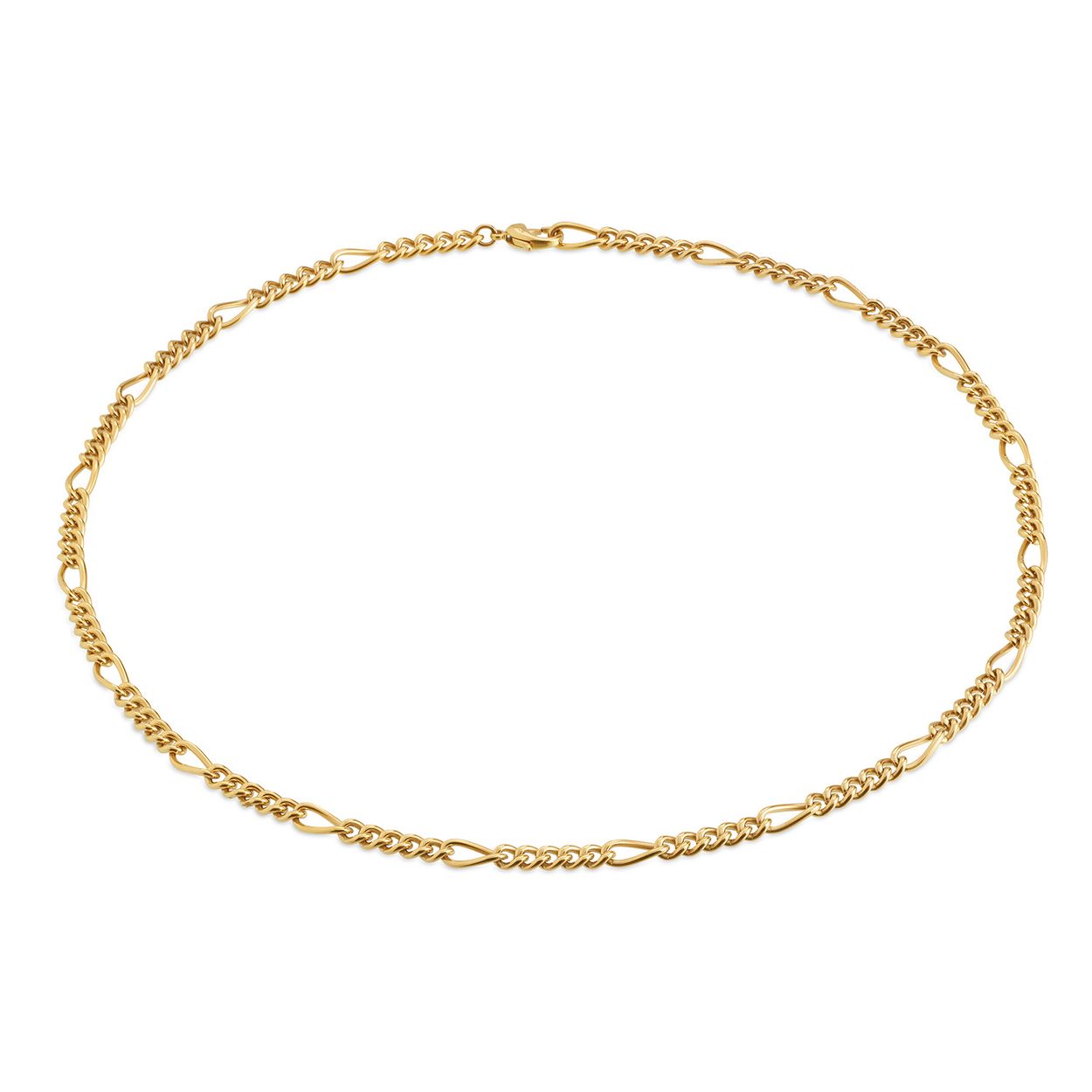 Deze unieke titanium ketting van Boccia Titanium is een mooie toevoeging aan je sieradencollectie! Wat het goudkleurige collier uniek maakt, is dat hij een figaro schakel heeft die een stoere uitstraling geeft. De ketting heeft een lengte van 50cm. Combineer de ketting met andere sieraden van Boccia voor een complete look.

Boccia Titanium sieraden
De sieraden van Boccia Titanium zijn goed met elkaar te combineren. Ook kun je gemakkelijk sets samenstellen van colliers, oorbellen, armbanden en ringen. Of je nu sportief of chique gekleed gaat, het past bij elke outfit en iedere gelegenheid. Wat het goudkleurige collier uniek maakt, is dat hij een figaro schakel heeft die een stoere uitstraling geeft.