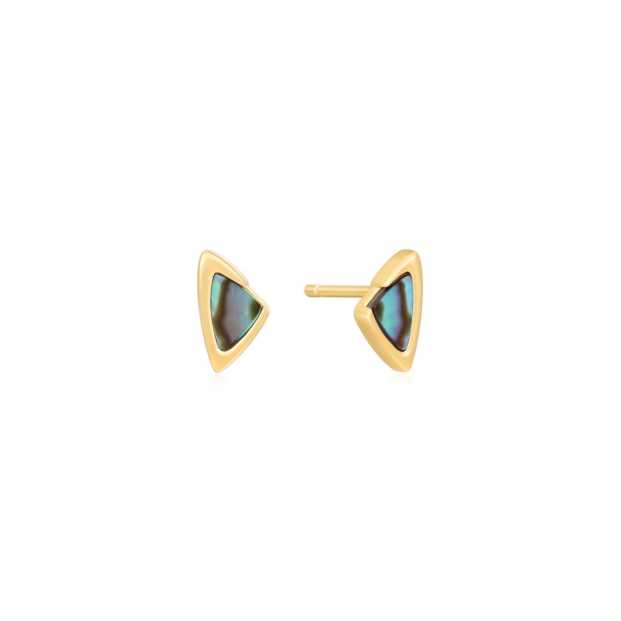 AH E049-01G Tough Love
Deze hoekige, op een pijl geinspireerde goudkleurige oorknoppen met een abalone groene schelp geeft elke vrouw de perfecte look. Sierlijk en chique en mooi te combineren met het bijpassende collier en andere sieraden van Ania Haie. 

HET MERK
GeÃ¯nspireerd door de laatste fashion trends is Ania Haie het toonaangevende sieradenmerk voor hoogkwalitatieve maar ook betaalbare zilveren sieraden, zonder op de kwaliteit in te leveren. Iedere collectie is gebaseerd op de laatste catwalktrends, waardoor Ania Haie snel tot hÃ©t sieradenmerk voor stijlbewuste consumenten is verkozen. Elk sieraad wordt ontworpen om te combineren met andere sieraden waardoor je je eigen look kunt creÃ«ren. Maar ook zijn Ania Haie sieraden opvallend genoeg om op zichzelf te dragen. 

SPECIFICATIES
- Gold Arrow Abalone Stud Earring 
- Oorbellen
- 925 zilver met gold plating
- Abalone
- Lengte 5mm
- AH E049-01G