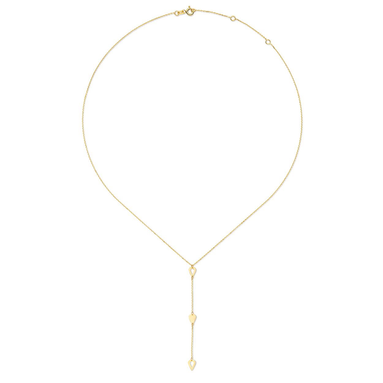 Cheek-Y DropNecklace Say what you want met deze 14K gouden Cheek-Y DropNeclace. Een fijn gouden Y-collier met als eye catcher 1 dichte en 2 opengewerkte druppels die sierlijk op het decolleté vallen. Mooi te combineren met andere sieraden van Jackie voor een trendy look! Treasures of London Londen is de stad van biscuits and tea, rode dubbeldekkers en telefooncellen, zwarte taxi’s en natuurlijk de iconische bezienswaardigheden zoals Big Ben, Tower Bridge en Buckingham Palace. De bruisende metropool aan de oevers van de Theems is de inspiratie geweest voor Jackie’s nieuwste 14 karaat gouden sieradencollectie. Tijdens haar reis naar London heeft Jackie genoten van geschiedenis, cultuur en tradities. Dit vind je terug in de nieuwe collectie ‘Treasures of London’! Specificaties - Y-Ketting - Materiaal: 14 Karaat - Geelgoud - 585 - Lengte verstelbaar: 40-42,5-50cm - Artikelnummer: JKN23.355