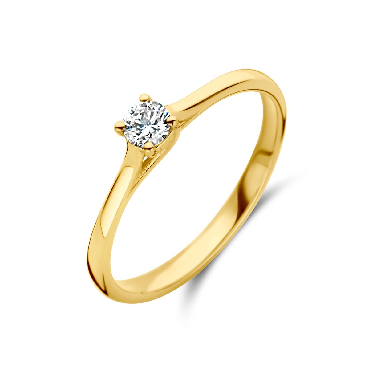 14krt geelgouden ring uitgevoerd met diamant. De ring heeft een breedte van 3.5mm.

De maat van de ring is 52 ( 16,5 ). Heeft u een andere maat, neem dan gerust contact met ons op.

Referentienummer: THOJ3062