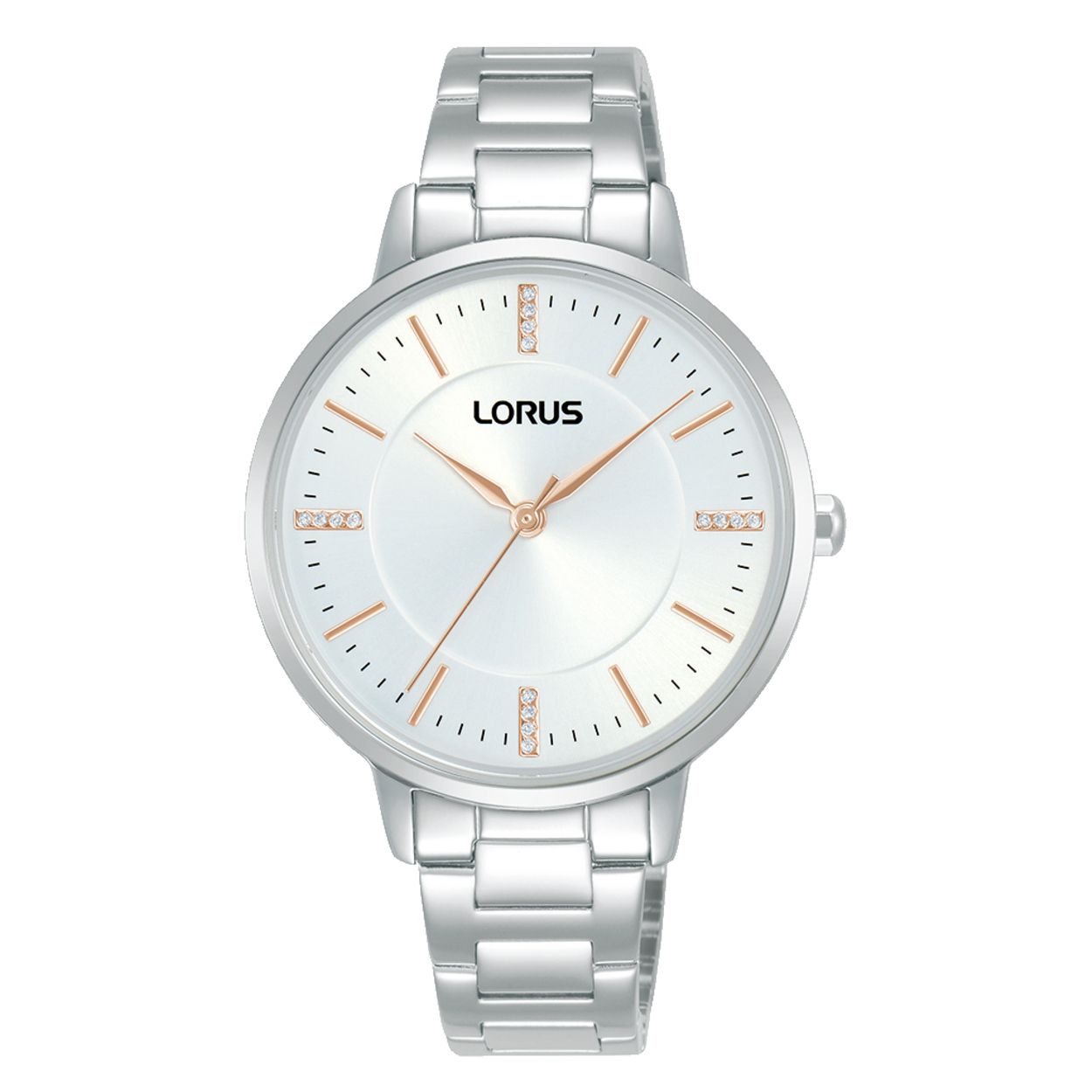 Dit is een dameshorloge van het merk Lorus. Het is een analoog horloge gemaakt van staal. De diameter van de kast is 34 mm en de kast is 7.7 mm dik.
De verdere specificaties van het horloge zijn als volgt:
Kastvorm: rond
Kastkleur: zilverkleurig
Kastmateriaal: staal
Bandbreedte: 14 mm
Bandlengte: 229 mm
Sluiting: vouwsluiting met drukker
Wijzerplaatkleur: wit
Glassoort: hardlex mineraal glas
Waterdichtheid: 5 ATM
Techniek: quartz