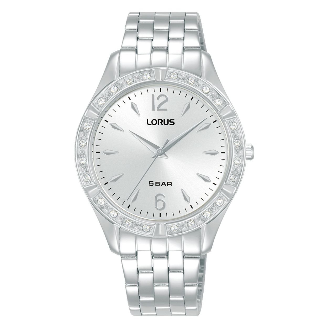 Dit is een dameshorloge van het merk Lorus. Het is een analoog horloge gemaakt van staal. De diameter van de kast is 34 mm en de kast is 7.7 mm dik.
De verdere specificaties van het horloge zijn als volgt:
Kastvorm: rond
Kastkleur: zilverkleurig
Kastmateriaal: staal
Bandbreedte: 16 mm
Bandlengte: 229 mm
Sluiting: vouwsluiting met drukker
Wijzerplaatkleur: wit
Glassoort: hardlex mineraal glas
Waterdichtheid: 5 ATM
Techniek: quartz