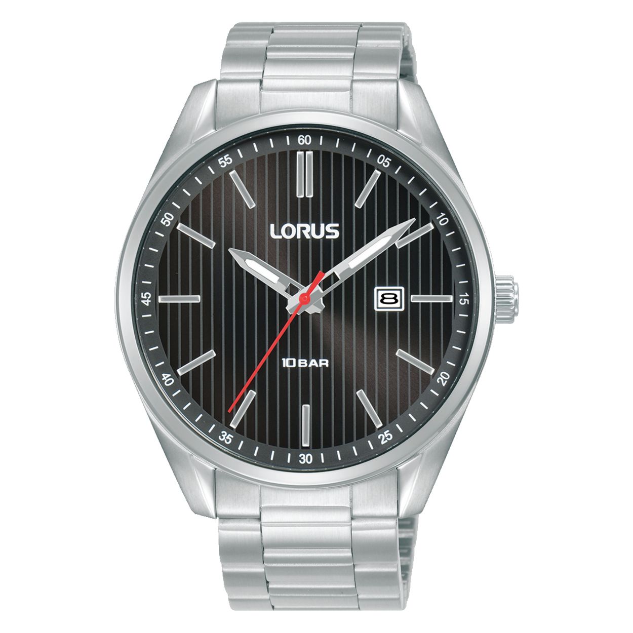 Dit is een herenhorloge van het merk Lorus. Het is een analoog horloge gemaakt van staal. De diameter van de kast is 42 mm en de kast is 10.3 mm dik.
De verdere specificaties van het horloge zijn als volgt:
Kastvorm: rond
Kastkleur: zilverkleurig
Kastmateriaal: staal
Bandbreedte: 20 mm
Bandlengte: 257 mm
Sluiting: vouwsluiting met drukker
Wijzerplaatkleur: zwart
Glassoort: hardlex mineraal glas
Waterdichtheid: 10 ATM
Techniek: quartz