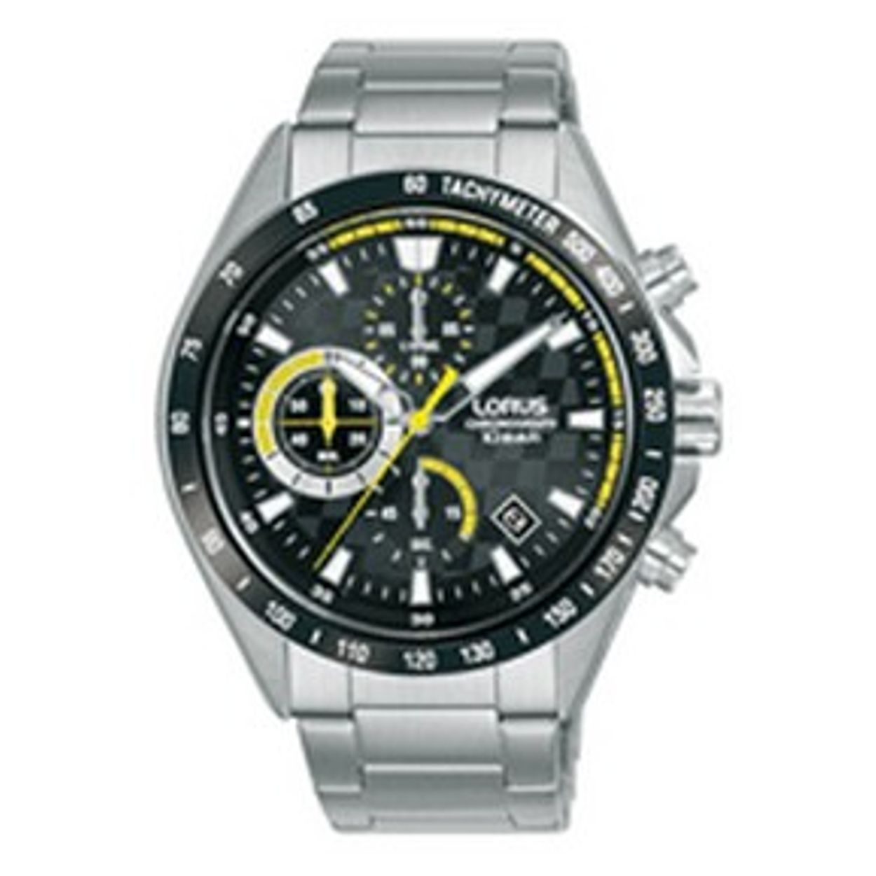 Dit is een herenhorloge van het merk Lorus. Het is een chronograaf horloge gemaakt van staal. De diameter van de kast is 43.5 mm en de kast is 11.4 mm dik.
De verdere specificaties van het horloge zijn als volgt:
Kastvorm: rond
Kastkleur: zilverkleurig
Kastmateriaal: staal
Bandbreedte: 22 mm
Bandlengte: 263.5 mm
Sluiting: vouwsluiting met drukker
Wijzerplaatkleur: zwart
Glassoort: hardlex mineraal glas
Waterdichtheid: 10 ATM
Techniek: quartz