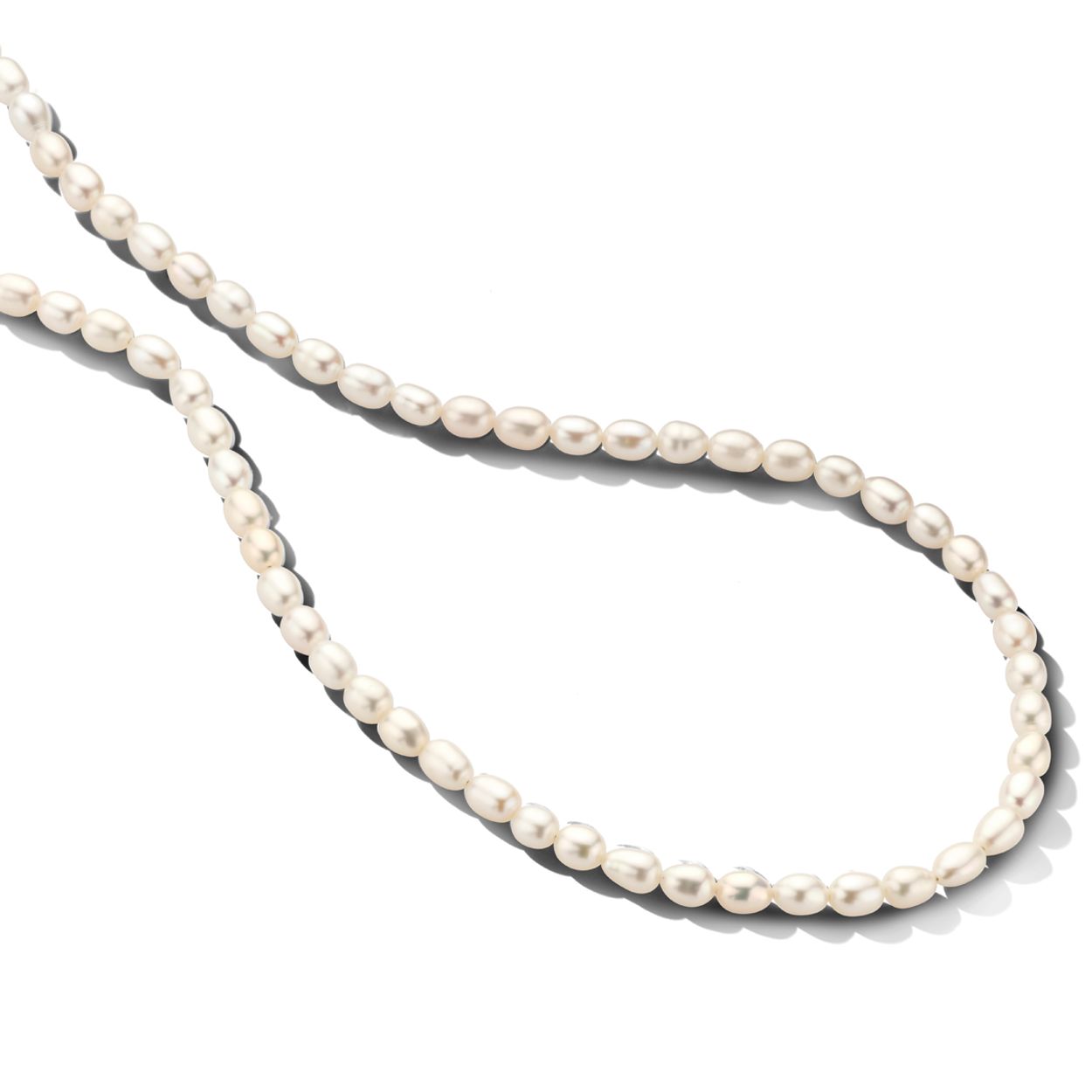 14k Geelgouden collier uitgevoerd met zoetwaterparels. Het collier heeft een draaglengte van 40cm en een extensie van 5cm.