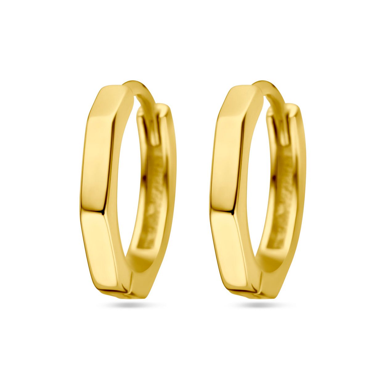 zilververgulde klapoorringen met een afmeting van 12x2.0mm.