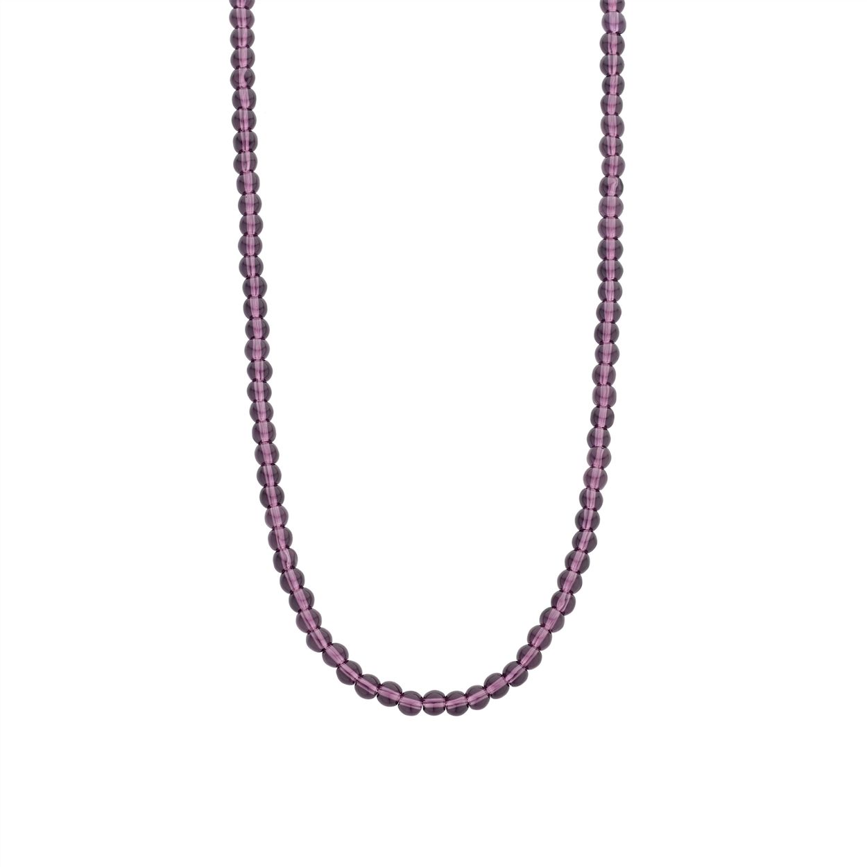 Ti Sento collier, paarse kralen 42cm