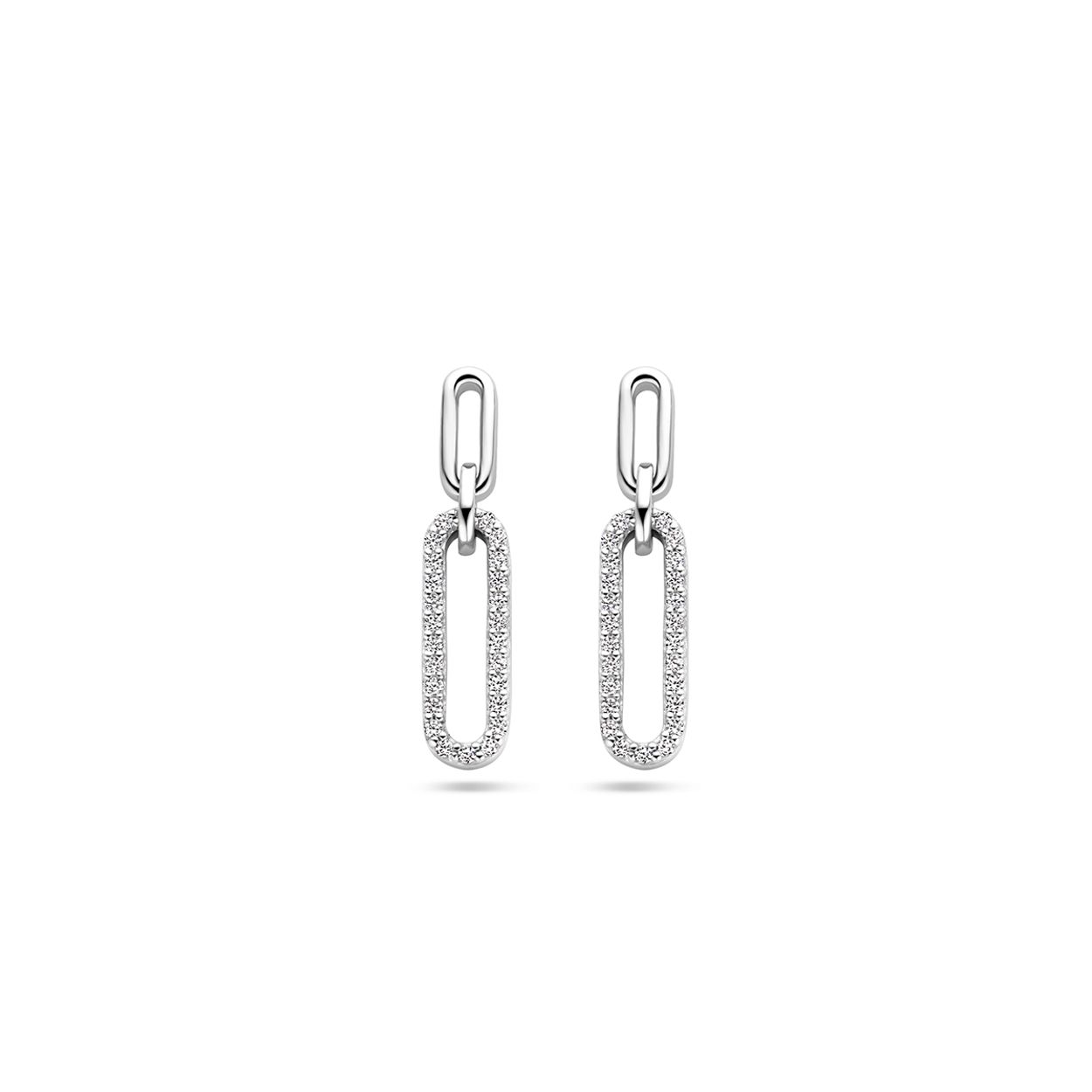 Gerhodineerd 925 zilveren oorhangers. De oorhangers hebben een totale hoogte van 23mm.