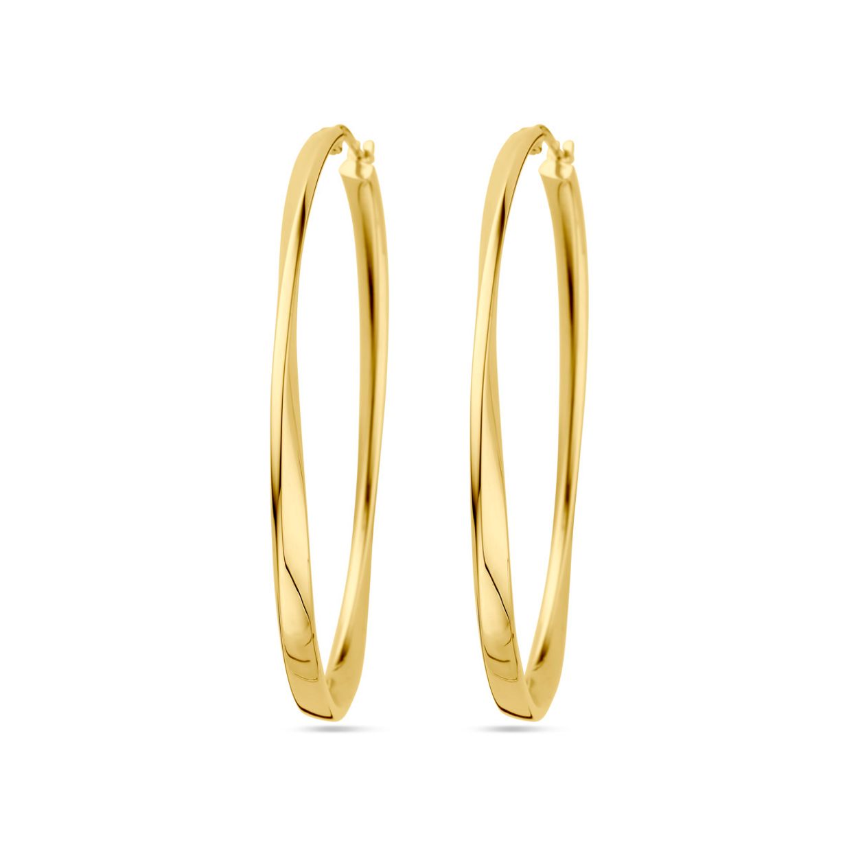 14k Geelgouden oorringen met een afmeting van 51.5x3.0mm.