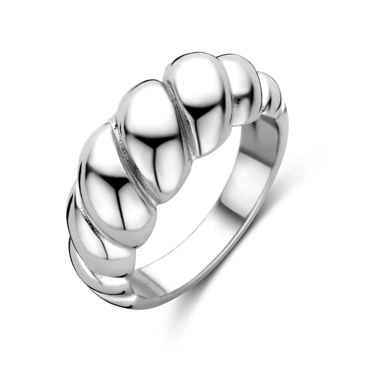 Gerhodineerd 925 zilveren ring met een breedte van 9mm.