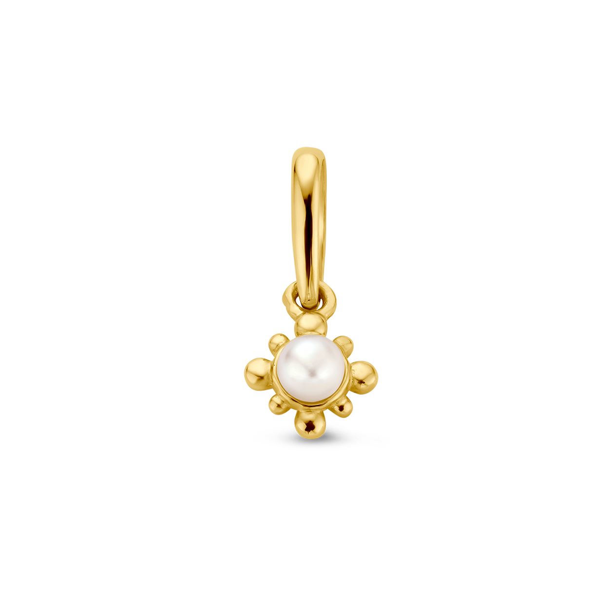 hanger bloem 14K geelgoud