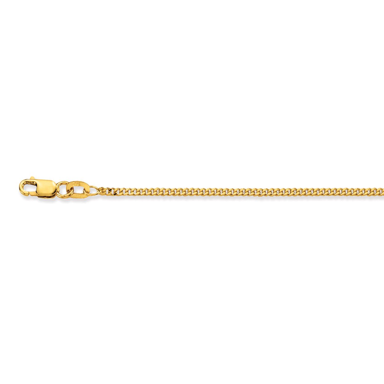 Dit is een collier van het merk GLOW

De specificaties zijn als volgt:
Lengte: 450.0 mm
Breedte: 2.0 mm
Hoogte: 1.6 mm
Dikte: 2.0 mm
Gewicht: 3.1 gr
Materiaal: Goud
Karaat Fijngoud: 14 karaat
Bewerking: Gepolijst