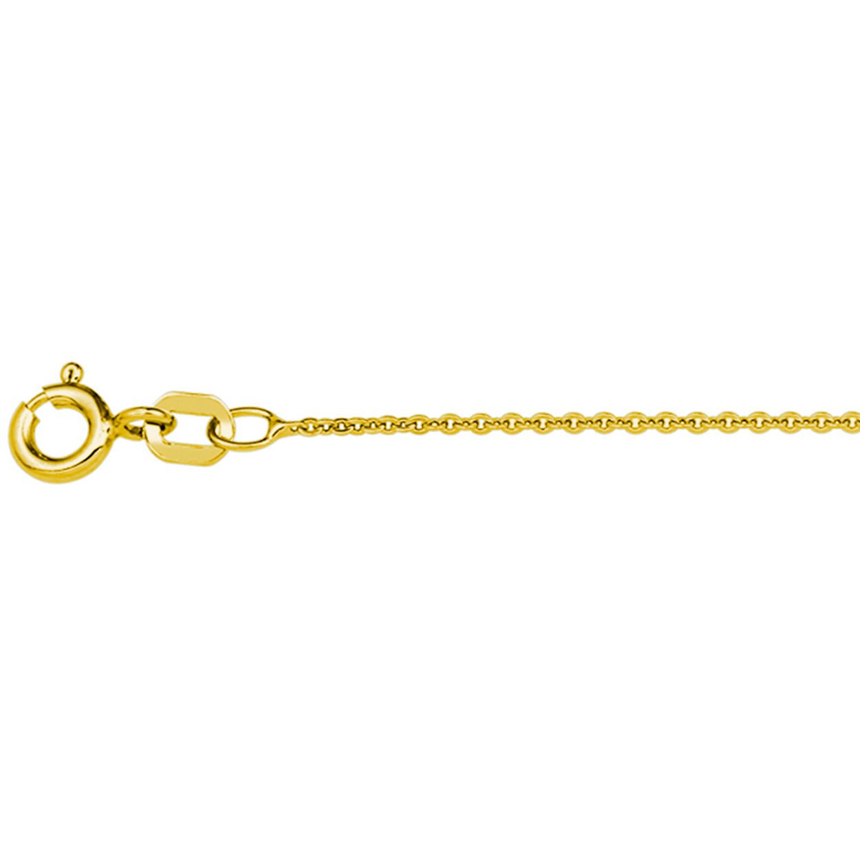 Geelgoud op 925 zilveren anker plat collier met een schakelbreedte van 1.2mm. Geen garantie op plating.