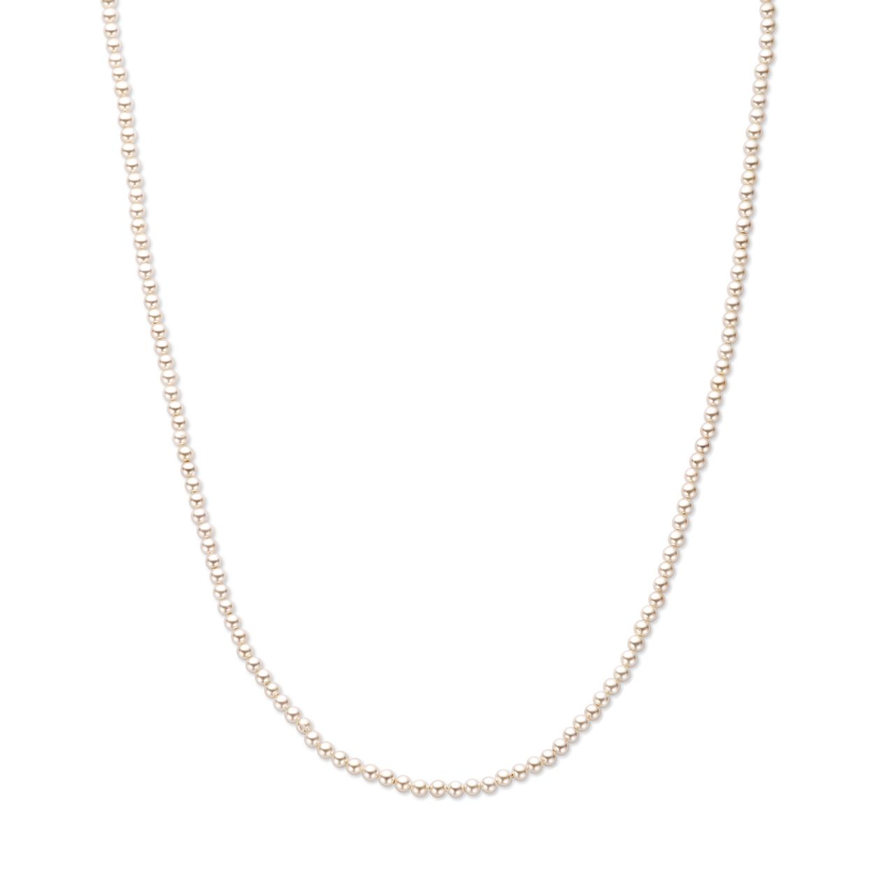 Geelgoud op 925 zilveren collier uitgevoerd met zoetwaterparels. Het collier heeft een draaglengte van 40cm met 5cm extensie. Uitgevoerd met karabijnsluiting. Geen garantie op de plating.