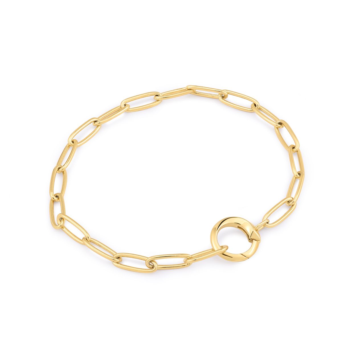 Productbeschrijving 
Deze super veelzijdige schakelarmband is gemaakt van 925 sterling zilver met 14 karaat gouden plating. De armband kan op zichzelf worden gedragen maar is ook perfect om te stylen met je favoriete bedels. De trendy schakelarmband is afgewerkt met een connector waarmee je elk bedeltje gemakkelijk kunt bevestigen. Er kunnen zo veel bedels worden toegevoegd naar eigen wens. De armband is ook perfect om te combineren met andere armbanden. 

Het Merk
Geïnspireerd door de laatste fashion trends is Ania Haie het toonaangevende sieradenmerk voor hoogkwalitatieve maar ook betaalbare zilveren sieraden, zonder op de kwaliteit in te leveren. Iedere collectie is gebaseerd op de laatste catwalktrends, waardoor Ania Haie snel tot hét sieradenmerk voor stijlbewuste consumenten is verkozen. Elk sieraad wordt ontworpen om te combineren met andere sieraden waardoor je je eigen look kunt creëren. Maar ook zijn Ania Haie sieraden opvallend genoeg om op zichzelf te dragen.

How It All Started
Met een passie voor kwalitatieve sieraden met stijl én het besef dat de mode bewuste vrouw niet wil inleveren op kwaliteit is Ania Haie geboren. De Ania Haie oprichters zagen later dat de moderne vrouw van vandaag graag sieraden combineert en layered om haar individualiteit te omarmen, de kans werd aangegrepen en de droom werd werkelijkheid.

Volg ons ook op social media
Wil jij op de hoogte blijven van nieuwe collecties, toffe combinaties en de laatste sieraden trends? Hou ons dan ook in de gaten op social media. Daarnaast inspireren wij jou dagelijks met verschillende looks en mix & match combinaties! Deel gerust jouw eigen unieke Ania Haie look door de hashtag #aniahaiexme te gebruiken. Wie weet wordt jouw look gerepost op één van onze kanalen!
Je kunt ons volgen op Facebook en Instagram.