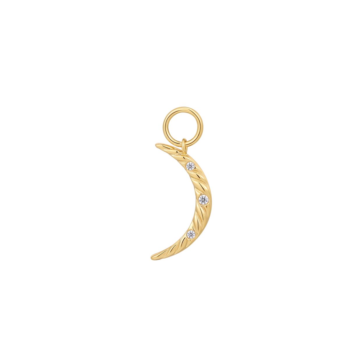 Productbeschrijving 
Geef je oorringen een upgrade met deze elegante hemelse oorbedel, perfect wanneer je zin hebt in sprankeling. De maan bedel bevat sprankelende zirkonia stenen en is gemaakt van 925 sterling zilver met 14 karaat gouden plating. Schuif eenvoudig de bedel over je favoriete oorringen.

Het Merk
GeÃ¯nspireerd door de laatste fashion trends is Ania Haie het toonaangevende sieradenmerk voor hoogkwalitatieve maar ook betaalbare zilveren sieraden, zonder op de kwaliteit in te leveren. Iedere collectie is gebaseerd op de laatste catwalktrends, waardoor Ania Haie snel tot hÃ©t sieradenmerk voor stijlbewuste consumenten is verkozen. Elk sieraad wordt ontworpen om te combineren met andere sieraden waardoor je je eigen look kunt creÃ«ren. Maar ook zijn Ania Haie sieraden opvallend genoeg om op zichzelf te dragen.

How It All Started
Met een passie voor kwalitatieve sieraden met stijl Ã©n het besef dat de mode bewuste vrouw niet wil inleveren op kwaliteit is Ania Haie geboren. De Ania Haie oprichters zagen later dat de moderne vrouw van vandaag graag sieraden combineert en layered om haar individualiteit te omarmen, de kans werd aangegrepen en de droom werd werkelijkheid.

Volg ons ook op social media
Wil jij op de hoogte blijven van nieuwe collecties, toffe combinaties en de laatste sieraden trends? Hou ons dan ook in de gaten op social media. Daarnaast inspireren wij jou dagelijks met verschillende looks en mix & match combinaties! Deel gerust jouw eigen unieke Ania Haie look door de hashtag #aniahaiexme te gebruiken. Wie weet wordt jouw look gerepost op Ã©Ã©n van onze kanalen!
Je kunt ons volgen op Facebook en Instagram.