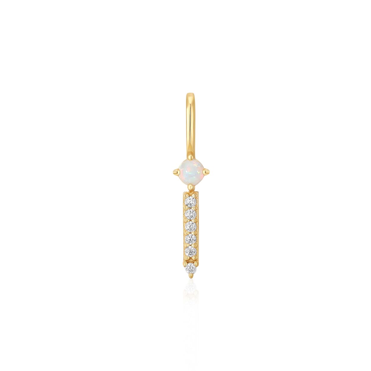 Productbeschrijving 
Geef je ketting een upgrade met deze fonkelende bedel, perfect wanneer je zin hebt in sprankeling. De bedel bevat sprankelende zirkonia stenen, een kyoto opaal edelsteen en is gemaakt van 925 sterling zilver met 14 karaat gouden plating. Bevestig je bedel eenvoudig aan een kettng, armband of connector.

Het Merk
GeÃ¯nspireerd door de laatste fashion trends is Ania Haie het toonaangevende sieradenmerk voor hoogkwalitatieve maar ook betaalbare zilveren sieraden, zonder op de kwaliteit in te leveren. Iedere collectie is gebaseerd op de laatste catwalktrends, waardoor Ania Haie snel tot hÃ©t sieradenmerk voor stijlbewuste consumenten is verkozen. Elk sieraad wordt ontworpen om te combineren met andere sieraden waardoor je je eigen look kunt creÃ«ren. Maar ook zijn Ania Haie sieraden opvallend genoeg om op zichzelf te dragen.

How It All Started
Met een passie voor kwalitatieve sieraden met stijl Ã©n het besef dat de mode bewuste vrouw niet wil inleveren op kwaliteit is Ania Haie geboren. De Ania Haie oprichters zagen later dat de moderne vrouw van vandaag graag sieraden combineert en layered om haar individualiteit te omarmen, de kans werd aangegrepen en de droom werd werkelijkheid.

Volg ons ook op social media
Wil jij op de hoogte blijven van nieuwe collecties, toffe combinaties en de laatste sieraden trends? Hou ons dan ook in de gaten op social media. Daarnaast inspireren wij jou dagelijks met verschillende looks en mix & match combinaties! Deel gerust jouw eigen unieke Ania Haie look door de hashtag #aniahaiexme te gebruiken. Wie weet wordt jouw look gerepost op Ã©Ã©n van onze kanalen!
Je kunt ons volgen op Facebook en Instagram.
