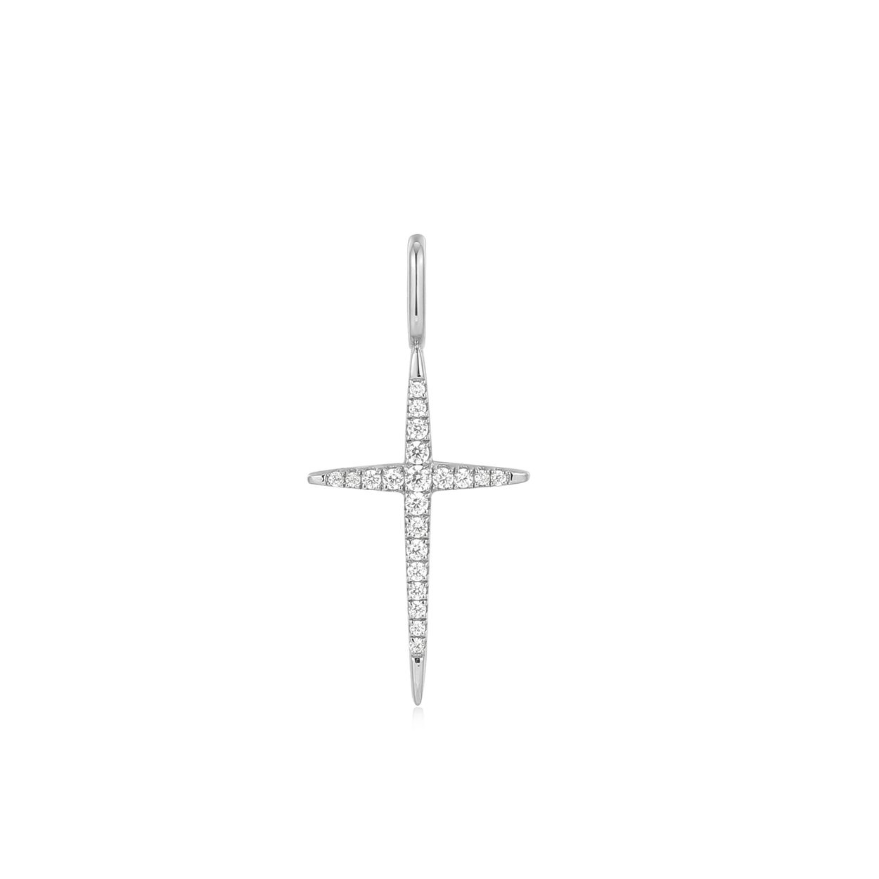 Geef je ketting een upgrade met deze trendy kruis bedel. De bedel bevat sprankelende zirkonia stenen en is gemaakt van 925 sterling zilver met rhodium plating. Bevestig je bedel eenvoudig aan een kettng, armband of connector.

