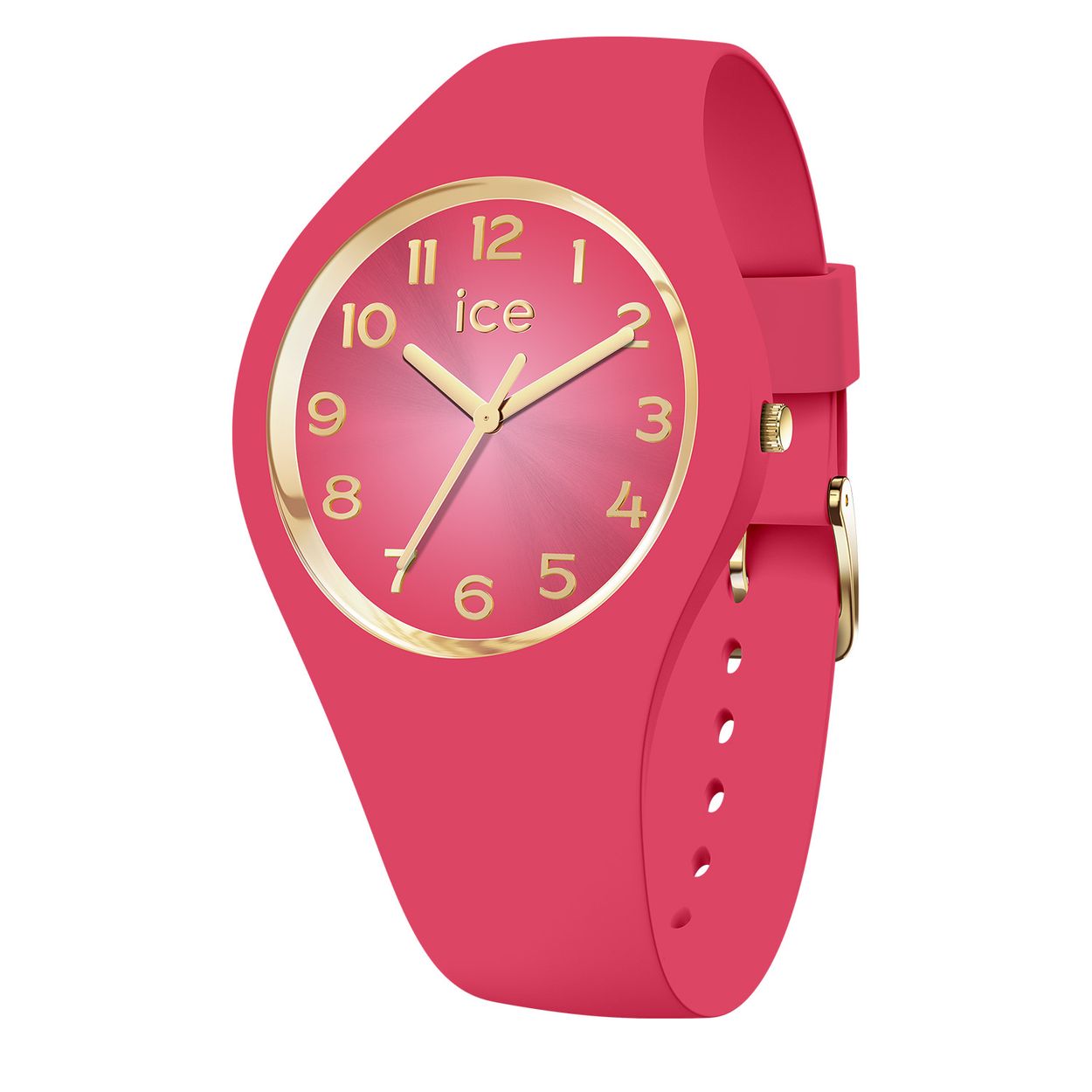 Dit Ice Watch horloge behoort tot de Ice Glam Secret collectie.
Referentienummer : IW021328

Dit roze Ice Watch horloge is gemaakt van siliconen. De roze sunset wijzerplaat wordt geaccentueerd door goudkleurige wijzers en arabische cijfers. De maat het horloge is 37MM en is waterdicht tot 10 BAR / 100M