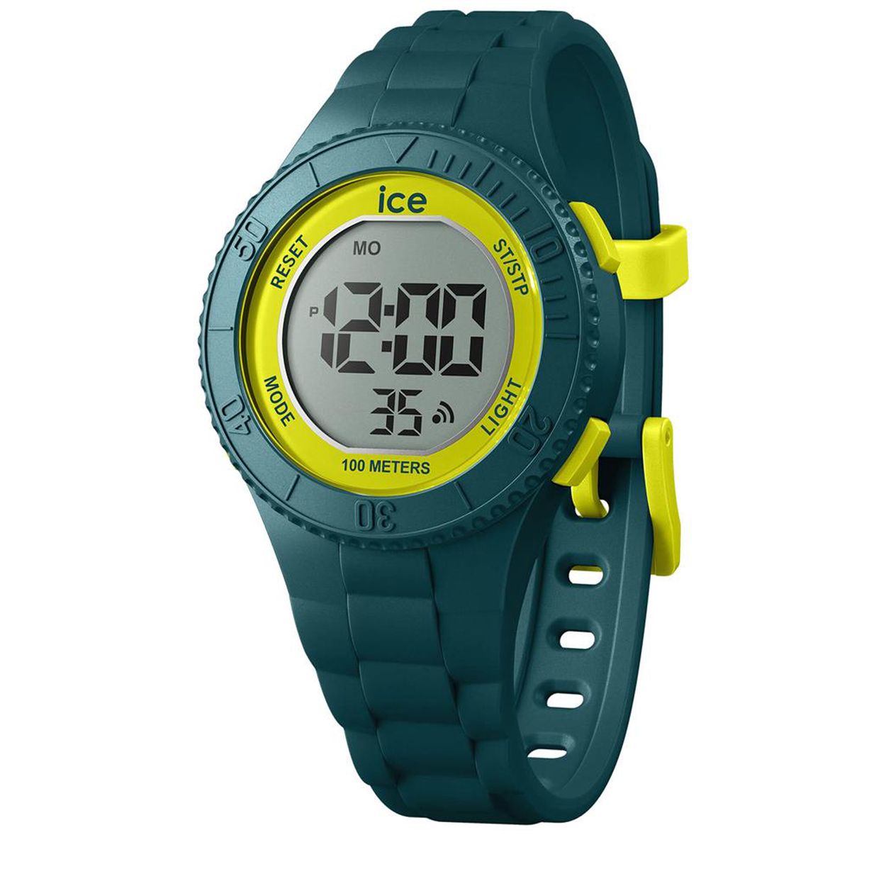 Dit is een horloge van het merk Ice-Watch uit de serie ICE digit. Met een horlogekast gemaakt van kunststof en een groene band van kunststof.