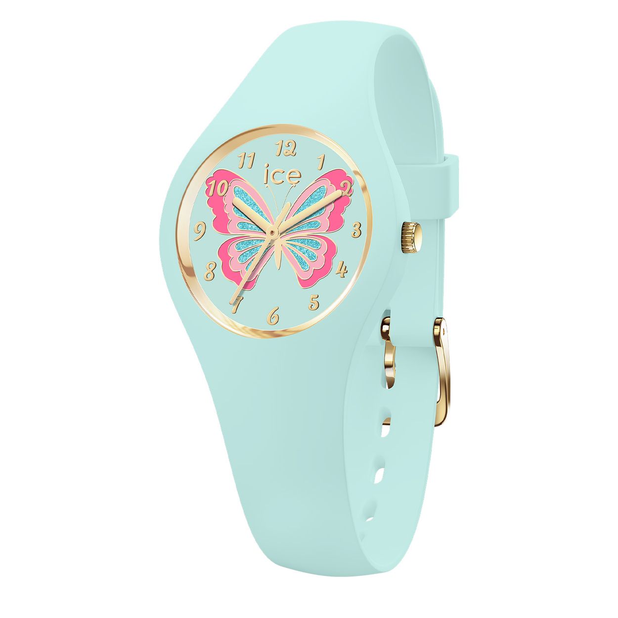 Dit is een meisjeshorloge van het merk Ice-Watch uit de serie ICE fantasia. Met een horlogekast gemaakt van siliconen en een groene band van siliconen.