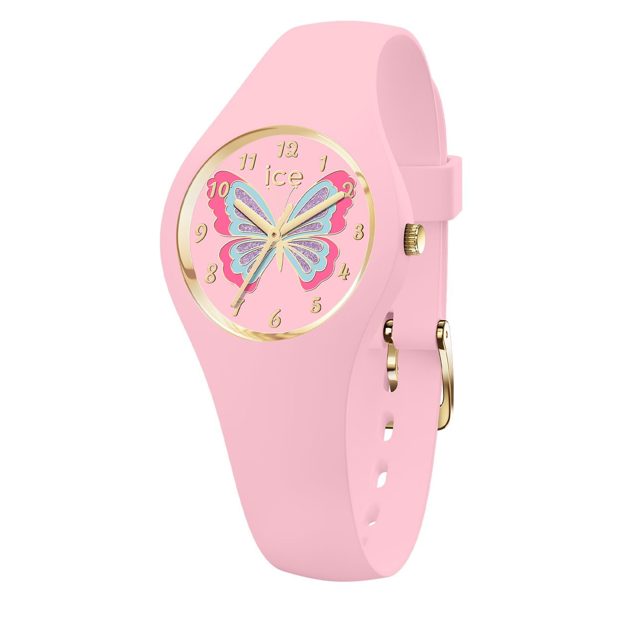 Dit is een meisjeshorloge van het merk Ice-Watch uit de serie ICE fantasia. Met een horlogekast gemaakt van siliconen en een roze band van siliconen.