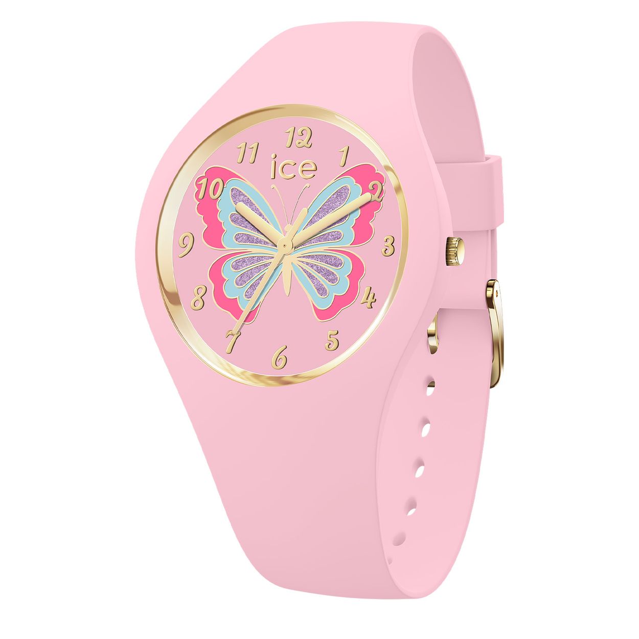 Dit is een meisjeshorloge van het merk Ice-Watch uit de serie ICE fantasia. Met een horlogekast gemaakt van siliconen en een roze band van siliconen.