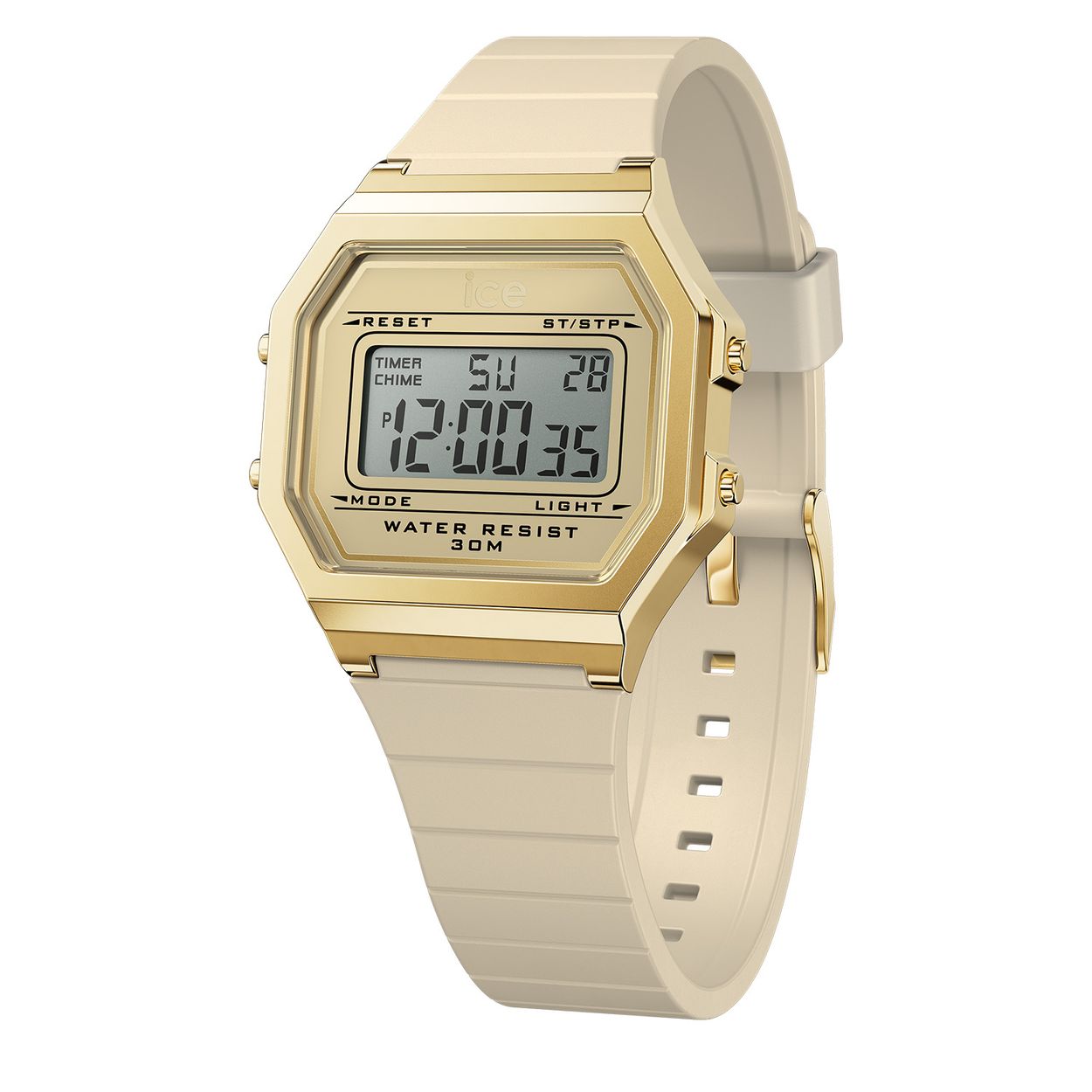 Dit is een horloge van het merk Ice-Watch uit de serie ICE digit retro. Met een horlogekast gemaakt van kunststof en een undefined band van siliconen.