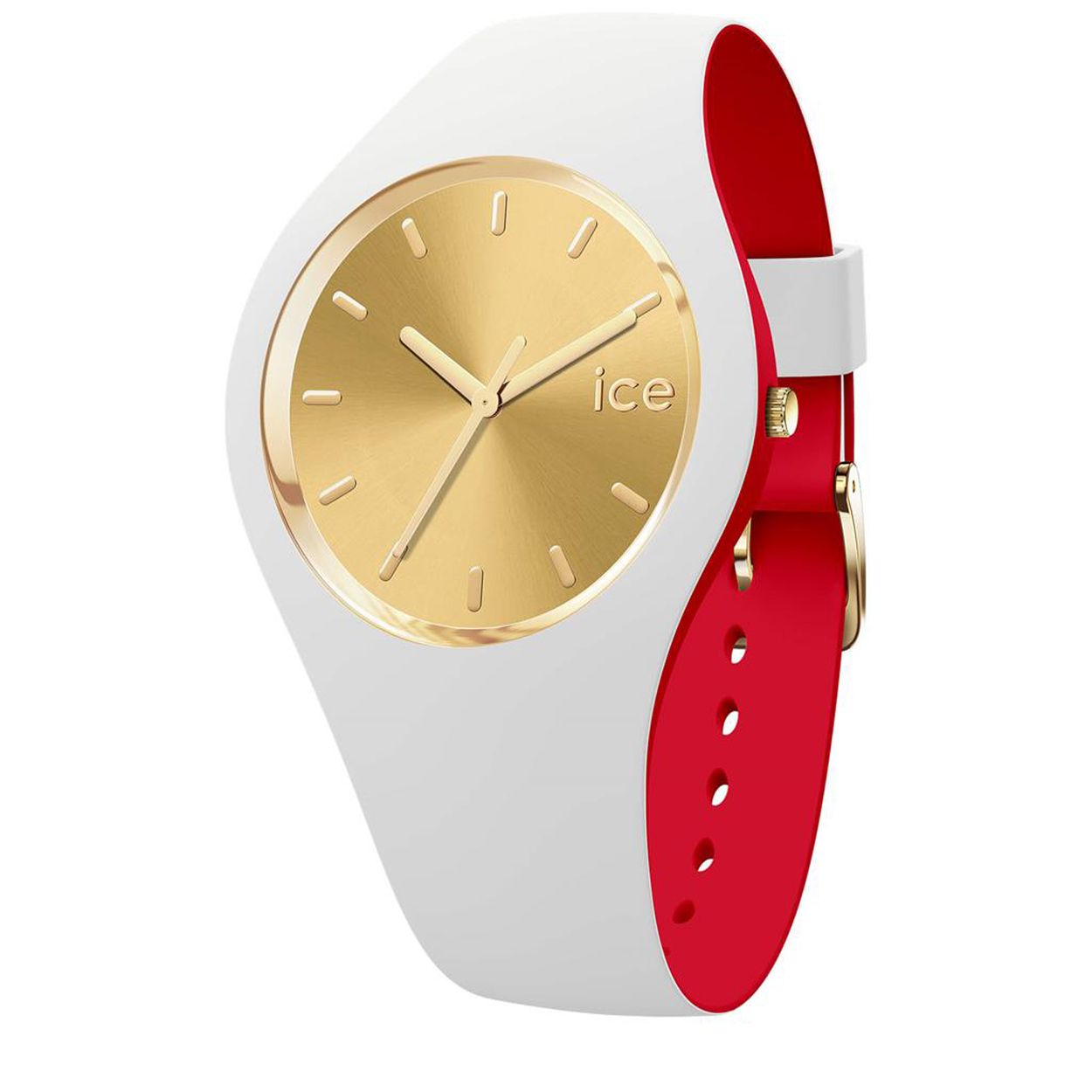 Dit is een dameshorloge van het merk Ice-Watch uit de serie ICE loulou. Met een horlogekast gemaakt van siliconen en een witte band van siliconen.