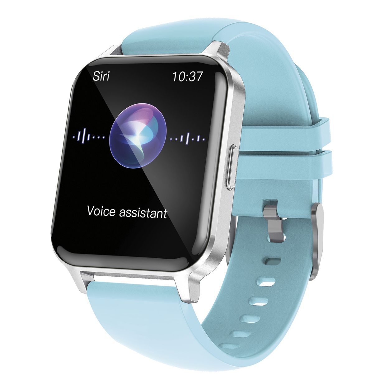 SMARTY2.0 SW064B Smartwatch Staal Siliconen 42x36mm
Dit Smarty Smartwatch horloge met nr: SW064B is een stap in de toekomst. De zilverkleurige stalen kast heeft een gehard glas. Aan de kast zit een licht blauwe siliconen band met een gespsluiting. Het rechthoekige horloge heeft een afmeting van 42x36mm en is spatwaterdicht. Deze smartwatch is sportief, stijlvol, maar zeker gebruiksvriendelijk. Om door apps, berichten en tekst te bladeren hoeft je alleen maar op het glas te tikken of de knop te gebruiken. 

Merk:
SMARTY2.0
Smartwatches verbinden je met de wereld. 
SMARTY2.0 biedt een brede keuze aan vormen en functionaliteiten. Een ronde of rechthoekige smartwatch? Eentje voor de smalle pols? Een ladies watch of een kids watch?  SMARTY2.0 heeft het allemaal.
De keuze qua functionaliteiten is onuitputtelijk: bluetooth bellen, stappenteller, hartslag- en bloeddrukmeter,  14 verschillende sporttrackers, menstruatie en ovulatie herinneringen, ingebouwde GPS, vind mijn smartphone en heel veel meer. Maak je eigen keuze.
Iedere SMARTY werkt zowel met iOS als met Android en is moeiteloos via een QR-code te koppelen met iedere mobiele telefoon. Misschien wel dÃ© makkelijkste smartwatch voor iedereen.
SMARTY2.0 staat voor hoge kwaliteit in een betaalbaar prijssegment: â¬ 79 - â¬ 199.

Highlights:
- Geschikt voor Android iOS  
- De Smartwatch heeft Bluetooth call 
- Hoge batterij efficientie
- 24 uur hartritme meting
- Bevat smart music en mini games
- Door de verschillende meters en tellers is het mogelijk om onder andere de hartslag, stappen, snelheid, slaap, luchtdruk, stress, hoogte- en diepte te meten
- D.m.v. de ingebouwde GPS, is het mogelijk om offline te navigeren en achteraf je route terug te kijken (zonder dat de telefoon in de buurt is)
- Stof,- Waterdichtheid: IP68