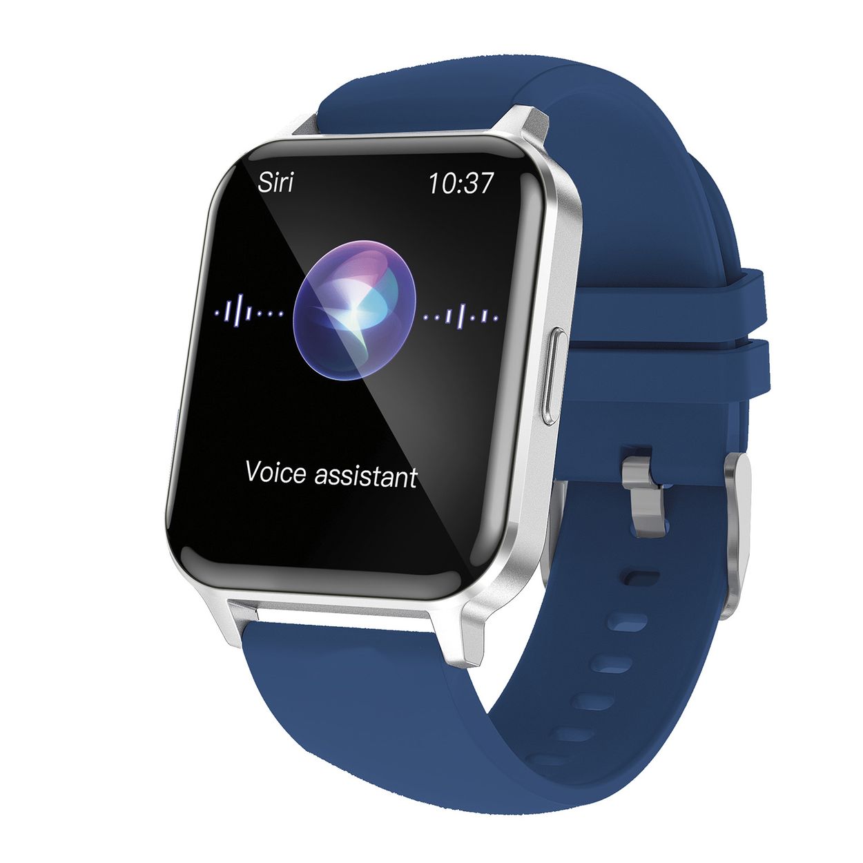 SMARTY2.0 SW064C Smartwatch Staal Siliconen 42x36mm
Dit Smarty Smartwatch horloge met nr: SW064C is een stap in de toekomst. De zilverkleurige stalen kast heeft een gehard glas. Aan de kast zit een blauwe siliconen band met een gespsluiting. Het rechthoekige horloge heeft een afmeting van 42x36mm en is spatwaterdicht. Deze smartwatch is sportief, stijlvol, maar zeker gebruiksvriendelijk. Om door apps, berichten en tekst te bladeren hoeft je alleen maar op het glas te tikken of de knop te gebruiken. 

Merk:
SMARTY2.0
Smartwatches verbinden je met de wereld. 
SMARTY2.0 biedt een brede keuze aan vormen en functionaliteiten. Een ronde of rechthoekige smartwatch? Eentje voor de smalle pols? Een ladies watch of een kids watch?  SMARTY2.0 heeft het allemaal.
De keuze qua functionaliteiten is onuitputtelijk: bluetooth bellen, stappenteller, hartslag- en bloeddrukmeter,  14 verschillende sporttrackers, menstruatie en ovulatie herinneringen, ingebouwde GPS, vind mijn smartphone en heel veel meer. Maak je eigen keuze.
Iedere SMARTY werkt zowel met iOS als met Android en is moeiteloos via een QR-code te koppelen met iedere mobiele telefoon. Misschien wel dÃ© makkelijkste smartwatch voor iedereen.
SMARTY2.0 staat voor hoge kwaliteit in een betaalbaar prijssegment: â¬ 79 - â¬ 199.

Highlights:
- Geschikt voor Android iOS  
- De Smartwatch heeft Bluetooth call 
- Hoge batterij efficientie
- 24 uur hartritme meting
- Bevat smart music en mini games
- Door de verschillende meters en tellers is het mogelijk om onder andere de hartslag, stappen, snelheid, slaap, luchtdruk, stress, hoogte- en diepte te meten
- D.m.v. de ingebouwde GPS, is het mogelijk om offline te navigeren en achteraf je route terug te kijken (zonder dat de telefoon in de buurt is)
- Stof,- Waterdichtheid: IP68