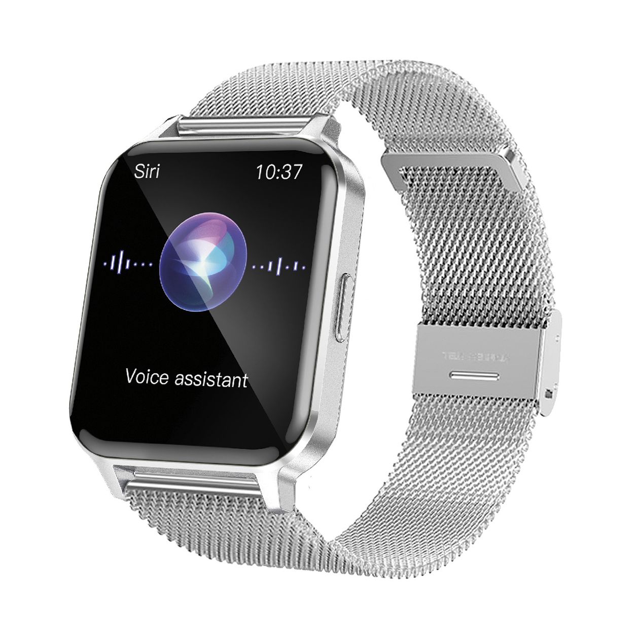 SMARTY2.0 SW064G Smartwatch Staal Mesh 42x36mm
Dit Smarty Smartwatch horloge met nr: SW064G is een stap in de toekomst. De zilverkleurige stalen kast heeft een gehard glas. Aan de kast zit een zilverkleurige milanese band met een klapsluiting. Het rechthoekige horloge heeft een afmeting van 42x36mm en is spatwaterdicht. Deze smartwatch is sportief, stijlvol, maar zeker gebruiksvriendelijk. Om door apps, berichten en tekst te bladeren hoeft je alleen maar op het glas te tikken of de knop te gebruiken. 

Merk:
SMARTY2.0
Smartwatches verbinden je met de wereld. 
SMARTY2.0 biedt een brede keuze aan vormen en functionaliteiten. Een ronde of rechthoekige smartwatch? Eentje voor de smalle pols? Een ladies watch of een kids watch?  SMARTY2.0 heeft het allemaal.
De keuze qua functionaliteiten is onuitputtelijk: bluetooth bellen, stappenteller, hartslag- en bloeddrukmeter,  14 verschillende sporttrackers, menstruatie en ovulatie herinneringen, ingebouwde GPS, vind mijn smartphone en heel veel meer. Maak je eigen keuze.
Iedere SMARTY werkt zowel met iOS als met Android en is moeiteloos via een QR-code te koppelen met iedere mobiele telefoon. Misschien wel dé makkelijkste smartwatch voor iedereen.
SMARTY2.0 staat voor hoge kwaliteit in een betaalbaar prijssegment: € 79 - € 199.

Highlights:
- Geschikt voor Android iOS  
- De Smartwatch heeft Bluetooth call 
- Hoge batterij efficientie
- 24 uur hartritme meting
- Bevat smart music en mini games
- Door de verschillende meters en tellers is het mogelijk om onder andere de hartslag, stappen, snelheid, slaap, luchtdruk, stress, hoogte- en diepte te meten
- D.m.v. de ingebouwde GPS, is het mogelijk om offline te navigeren en achteraf je route terug te kijken (zonder dat de telefoon in de buurt is)
- Stof,- Waterdichtheid: IP68