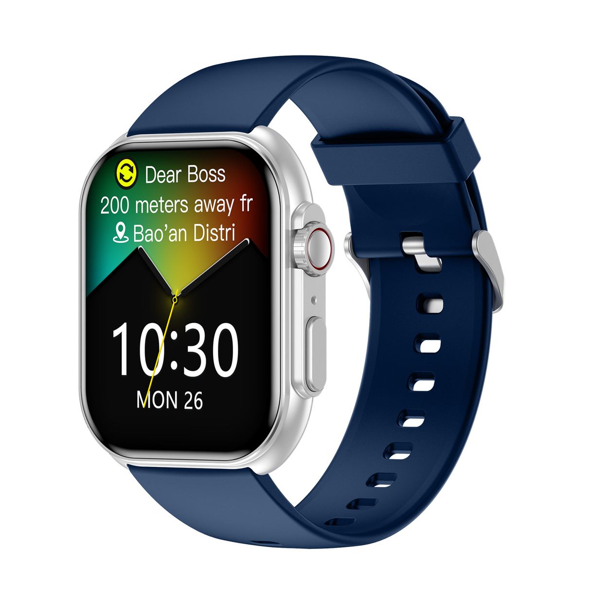 SMARTY2.0 SW068A02 Smartwatch Staal Siliconen Amoled 69x36mm
Dit Smarty Smartwatch horloge met nr: SW068A02 is een stap in de toekomst. De zilverkleurige stalen kast heeft een gehard glas. Aan de kast zit een blauwe siliconen band met een gespsluiting. Het rechthoekige horloge heeft een afmeting van 46x36mm en is spatwaterdicht. Deze smartwatch is sportief, stijlvol, maar zeker gebruiksvriendelijk. Om door apps, berichten en tekst te bladeren hoeft je alleen maar op het glas te tikken of de knop te gebruiken. 

Merk:
SMARTY2.0
Smartwatches verbinden je met de wereld. 
SMARTY2.0 biedt een brede keuze aan vormen en functionaliteiten. Een ronde of rechthoekige smartwatch? Eentje voor de smalle pols? Een ladies watch of een kids watch?  SMARTY2.0 heeft het allemaal.
De keuze qua functionaliteiten is onuitputtelijk: bluetooth bellen, stappenteller, hartslag- en bloeddrukmeter,  14 verschillende sporttrackers, menstruatie en ovulatie herinneringen, ingebouwde GPS, vind mijn smartphone en heel veel meer. Maak je eigen keuze.
Iedere SMARTY werkt zowel met iOS als met Android en is moeiteloos via een QR-code te koppelen met iedere mobiele telefoon. Misschien wel dÃ© makkelijkste smartwatch voor iedereen.
SMARTY2.0 staat voor hoge kwaliteit in een betaalbaar prijssegment: â¬ 79 - â¬ 199.

Highlights:
- Geschikt voor Android iOS  
- De Smartwatch heeft Bluetooth call 
- Hoge batterij efficientie
- 24 uur hartritme meting
- Bevat smart music en mini games
- Door de verschillende meters en tellers is het mogelijk om onder andere de hartslag, stappen, snelheid, slaap, luchtdruk, stress, hoogte- en diepte te meten
- D.m.v. de ingebouwde GPS, is het mogelijk om offline te navigeren en achteraf je route terug te kijken (zonder dat de telefoon in de buurt is)
- Stof,- Waterdichtheid: IP68